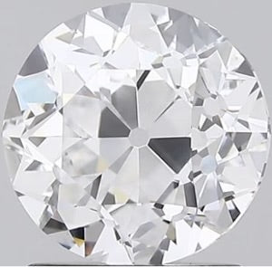 Heritage 4.00 CTW + Old Cut Lab Grown Diamond Solitaire Stud Earrings, at Least F Colour / VS Clarity