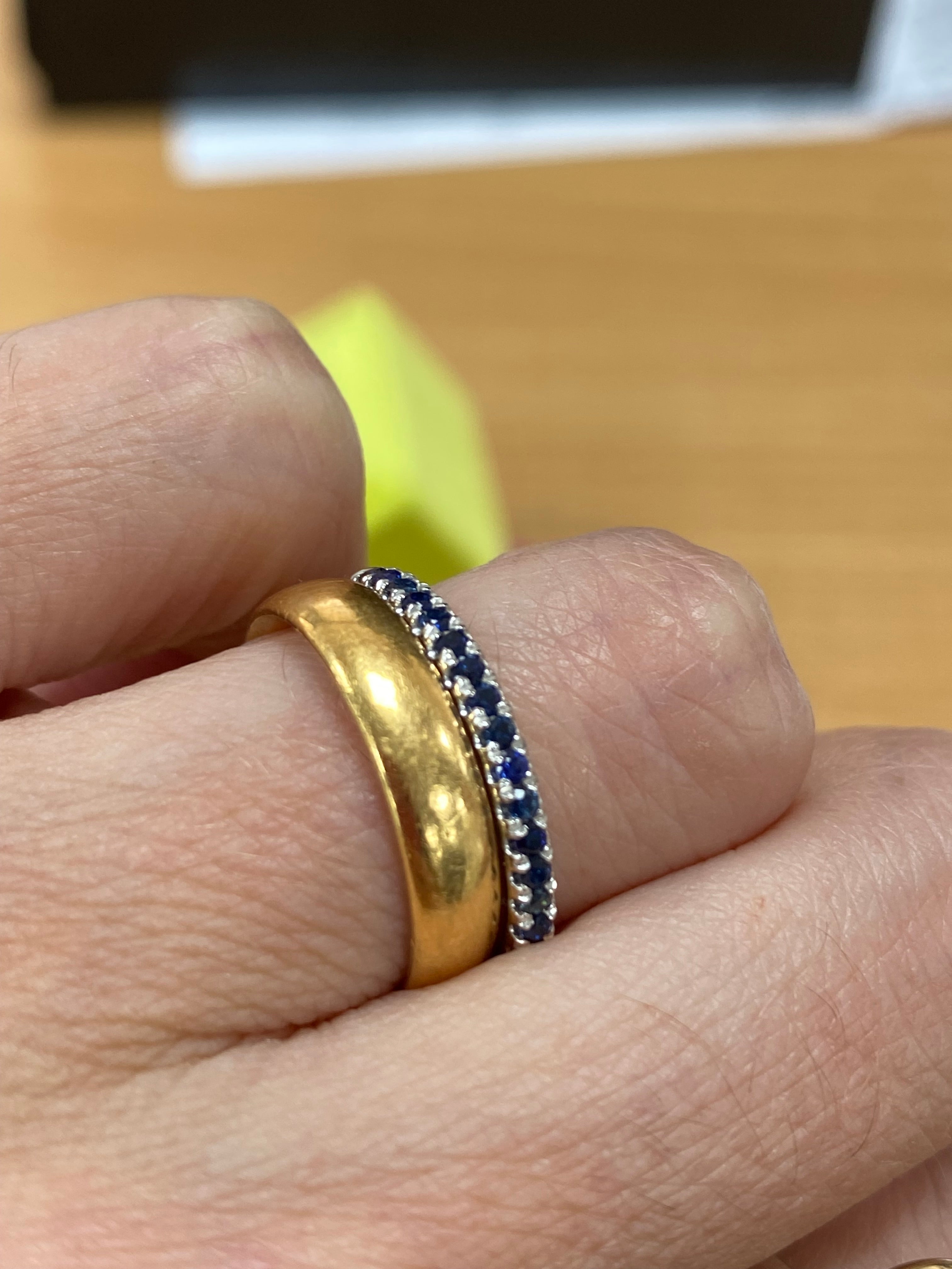 0.27 CTW Sapphire Eternity Stacking Ring in Platinum
