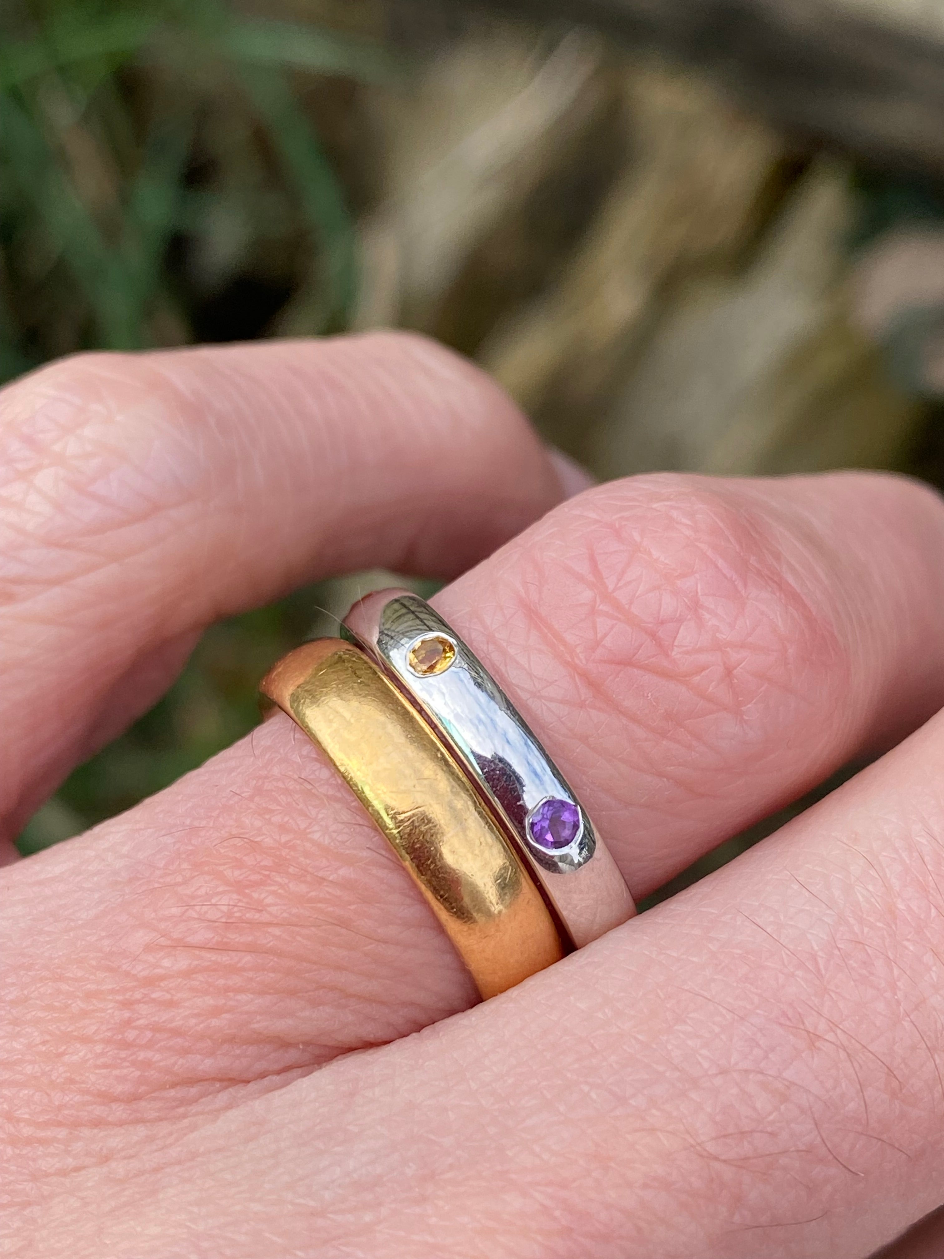 0.25ctw Rainbow Eternity Stacking Ring