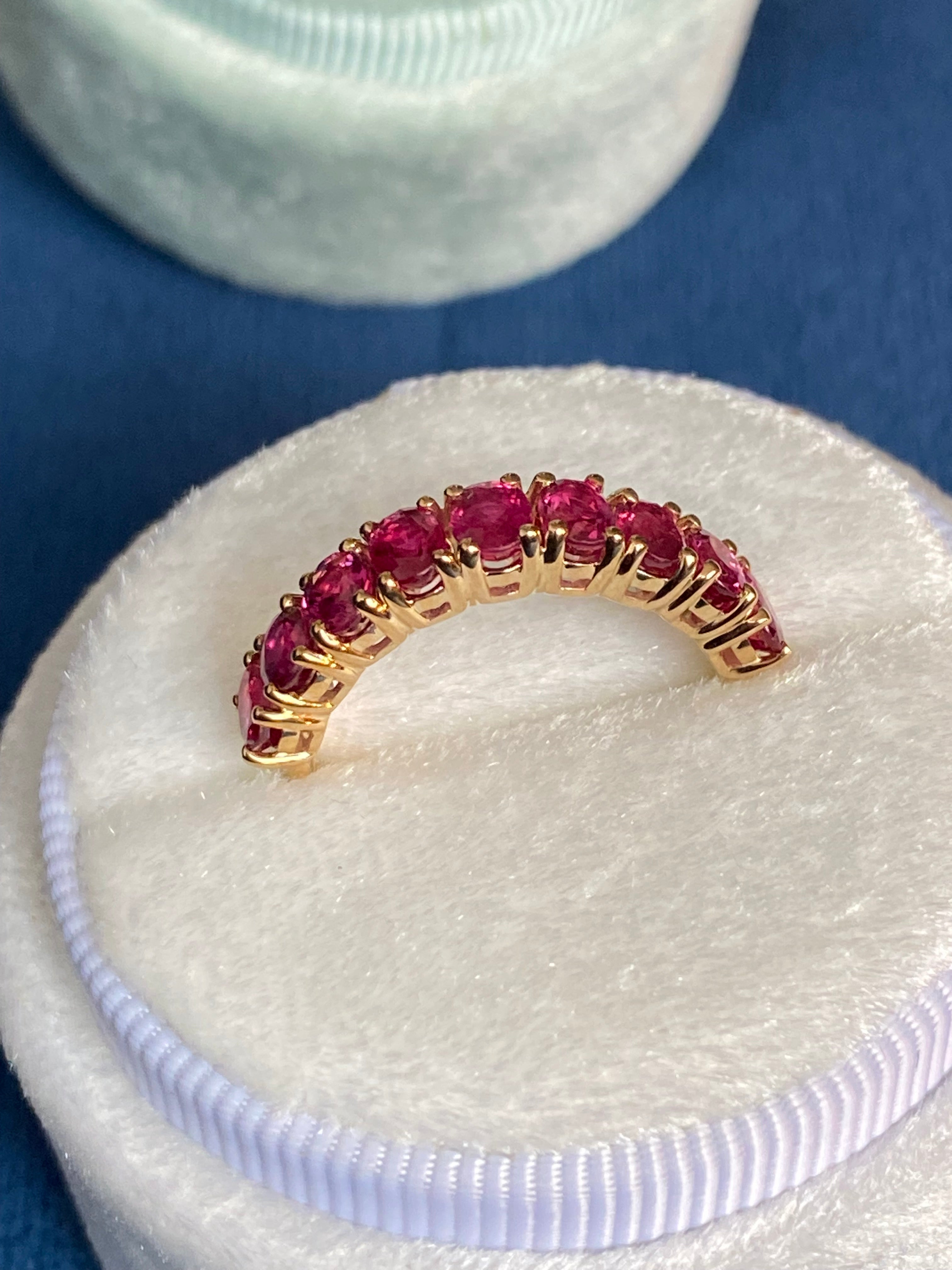 2.14 CTW Ruby Eternity Ring in 9ct Yellow Gold