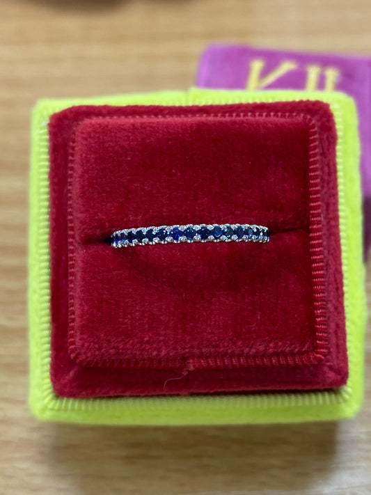 0.27 CTW Sapphire Eternity Stacking Ring in Platinum