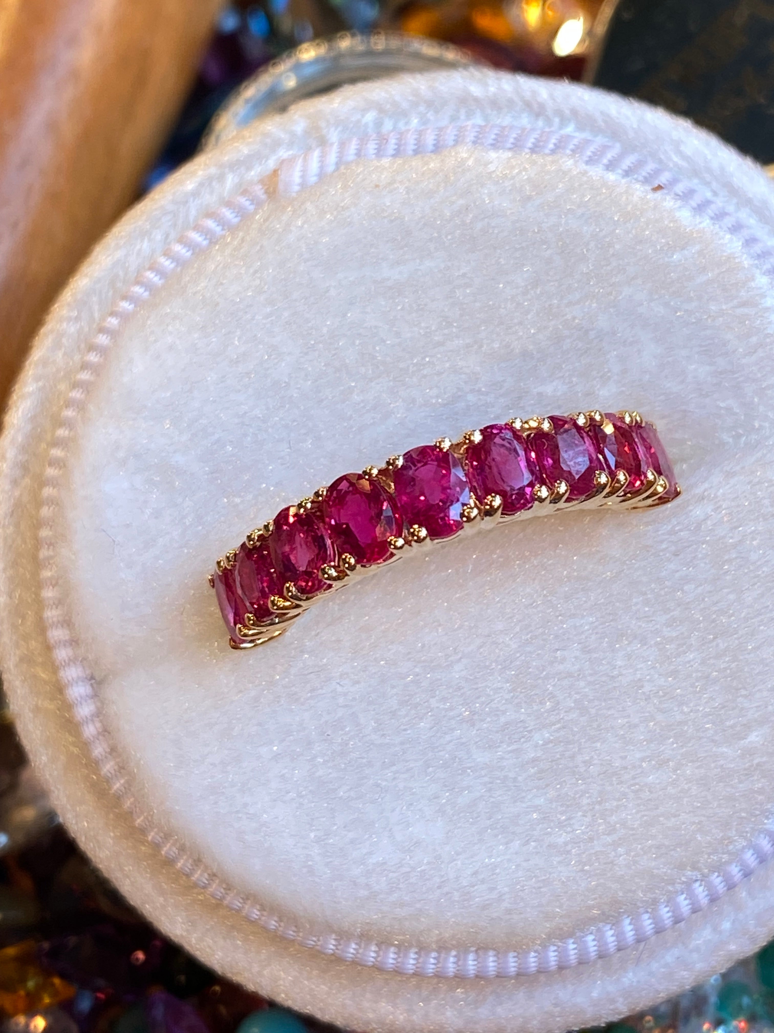 2.14 CTW Ruby Eternity Ring in 9ct Yellow Gold