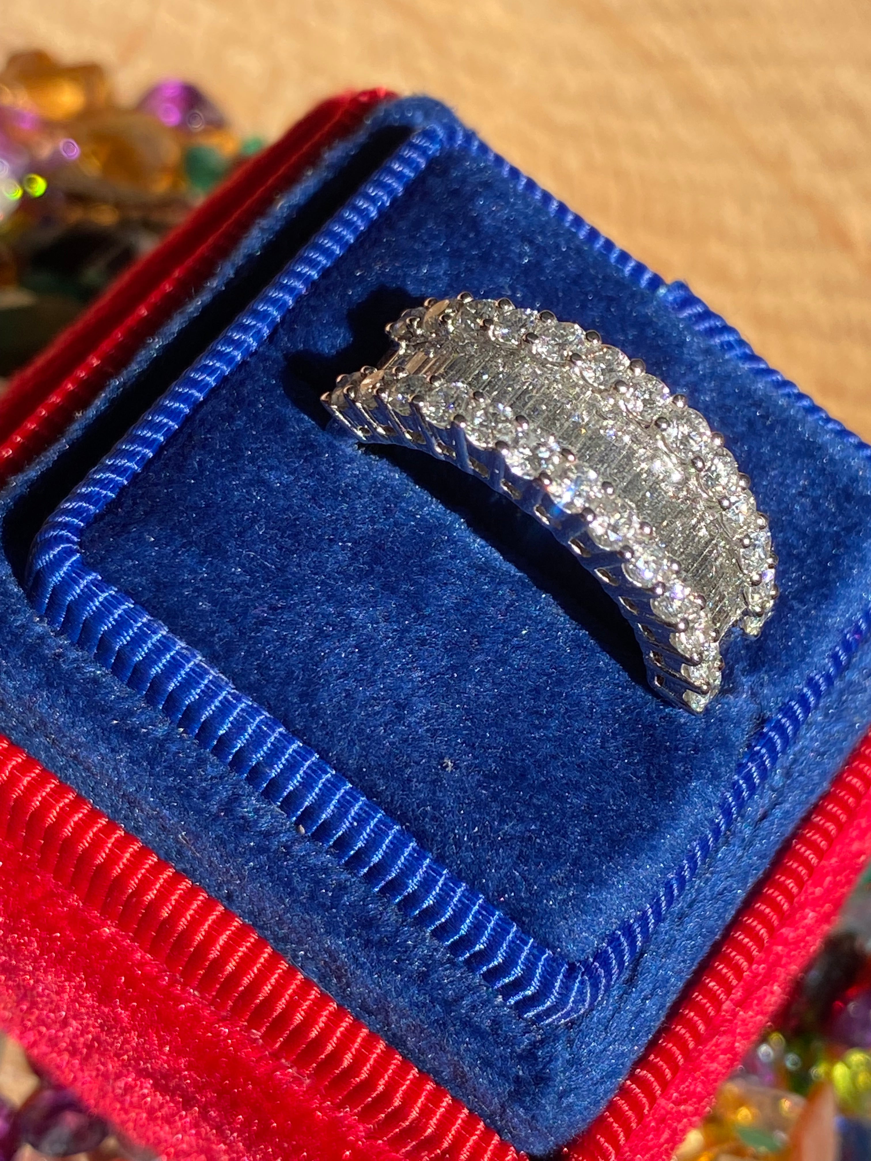 2.18 CTW Statement Natural Diamond Eternity Ring