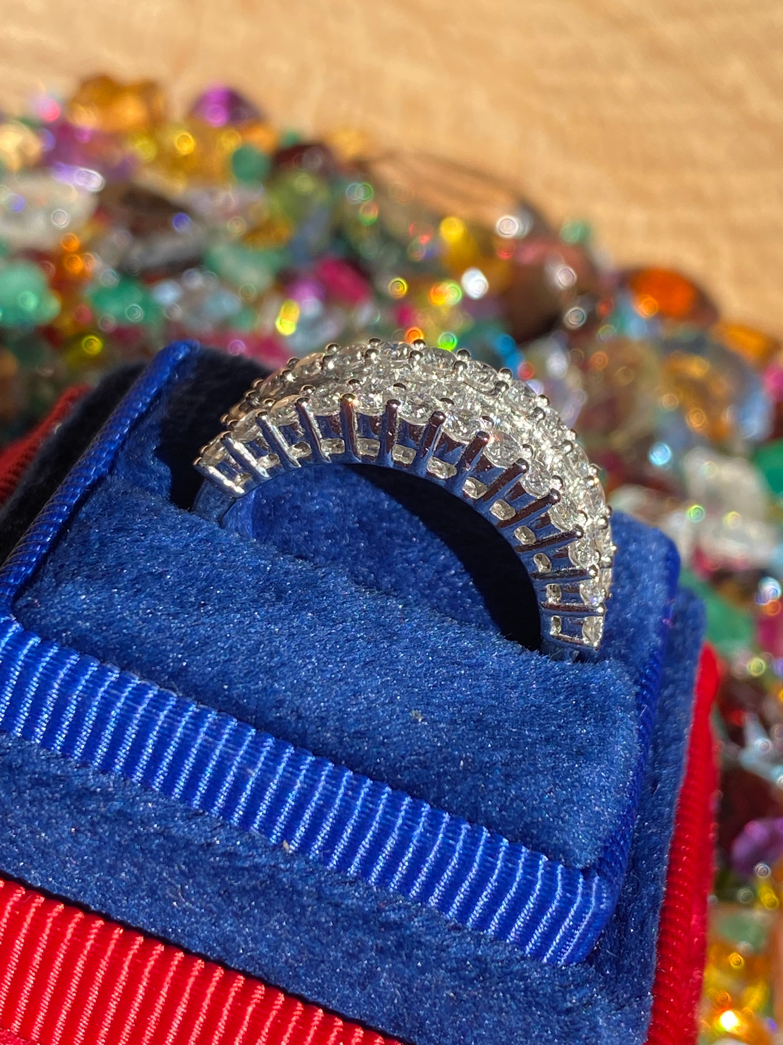 2.18 CTW Statement Natural Diamond Eternity Ring