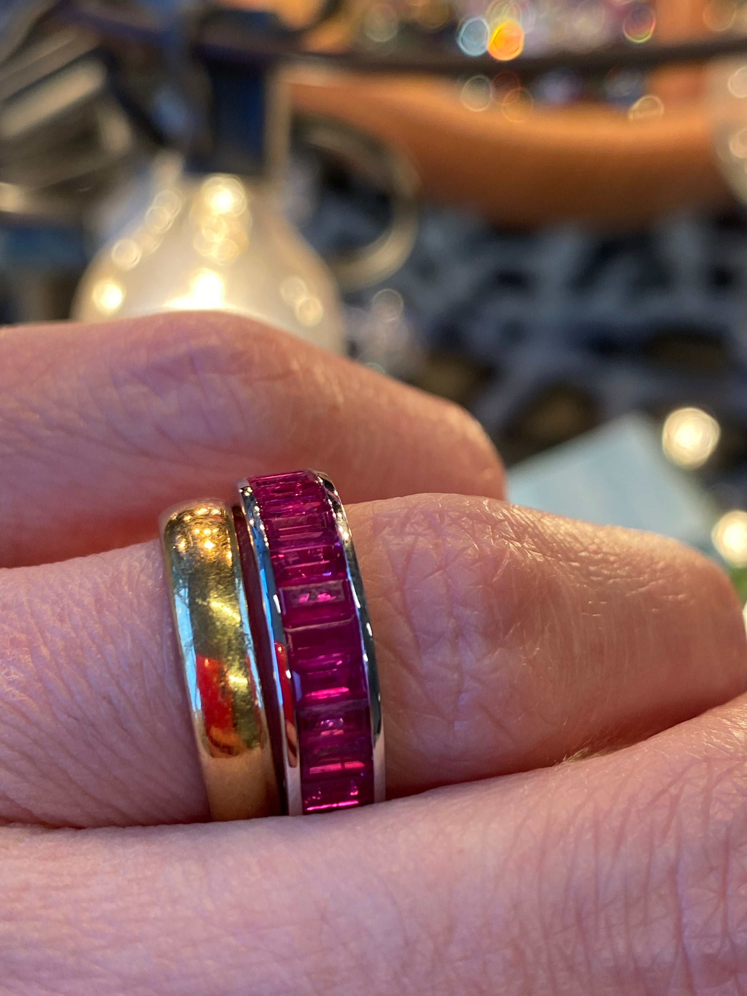 Seamless Channel Set Ruby in 9ct White Gold