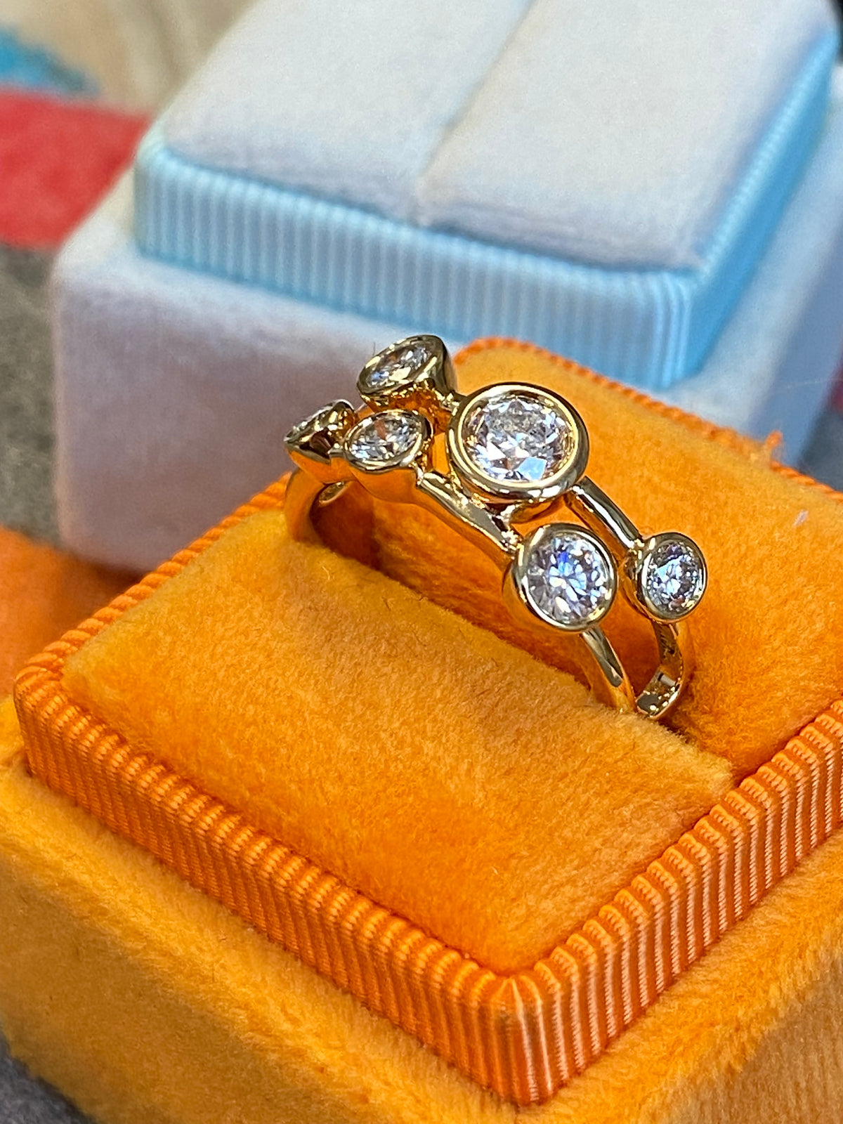 0.82 CTW Natural Diamond Ring in 18ct Yellow Gold