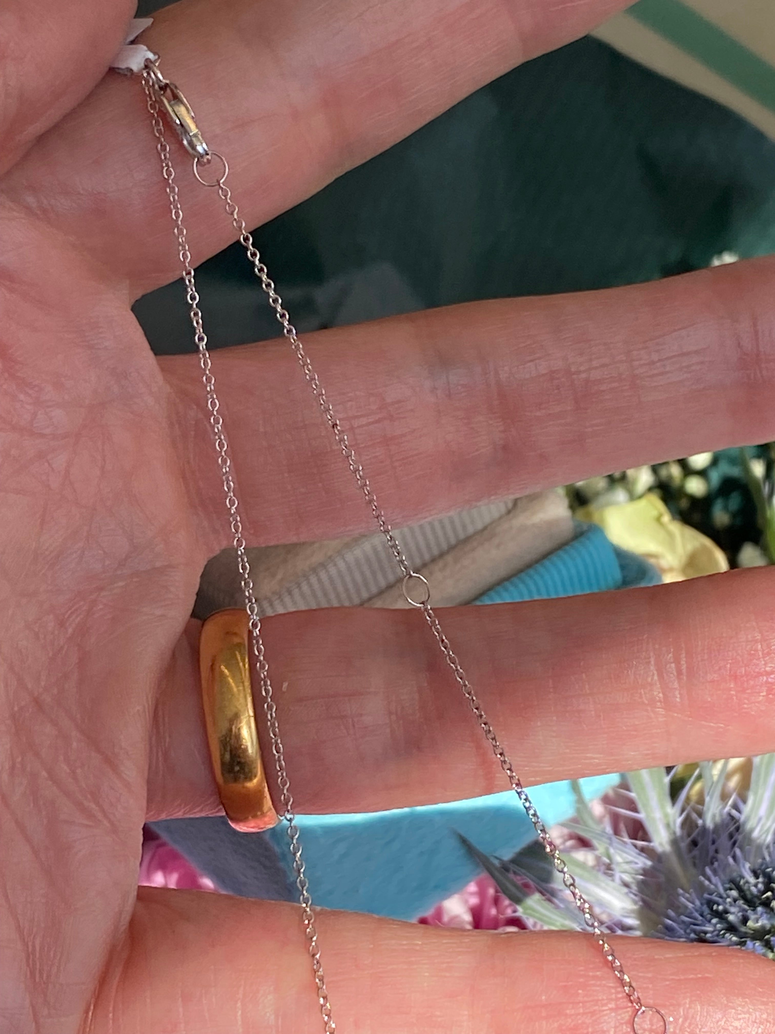 0.35 CTW Sapphire and Diamond Circle Necklace in 18ct White Gold