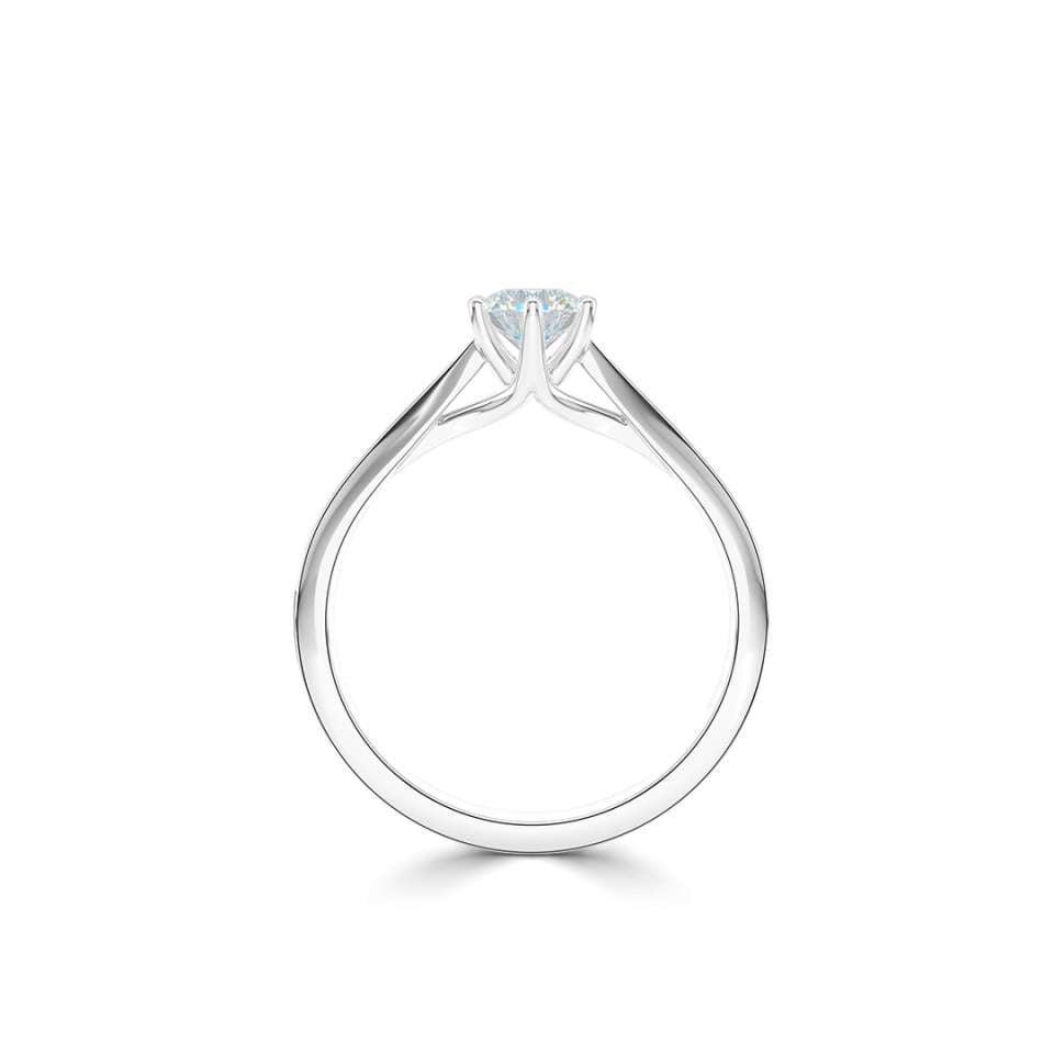 2.00 CT + Round Brilliant Lab Grown Diamond Six Claw Solitaire Engagement Ring, at Least F Colour / VVS Clarity