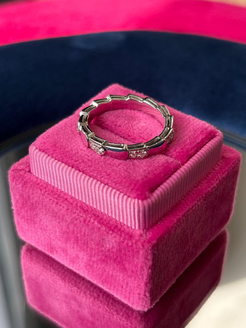 0.21 CTW Natural Diamond Eternity Stacking Ring in Platinum