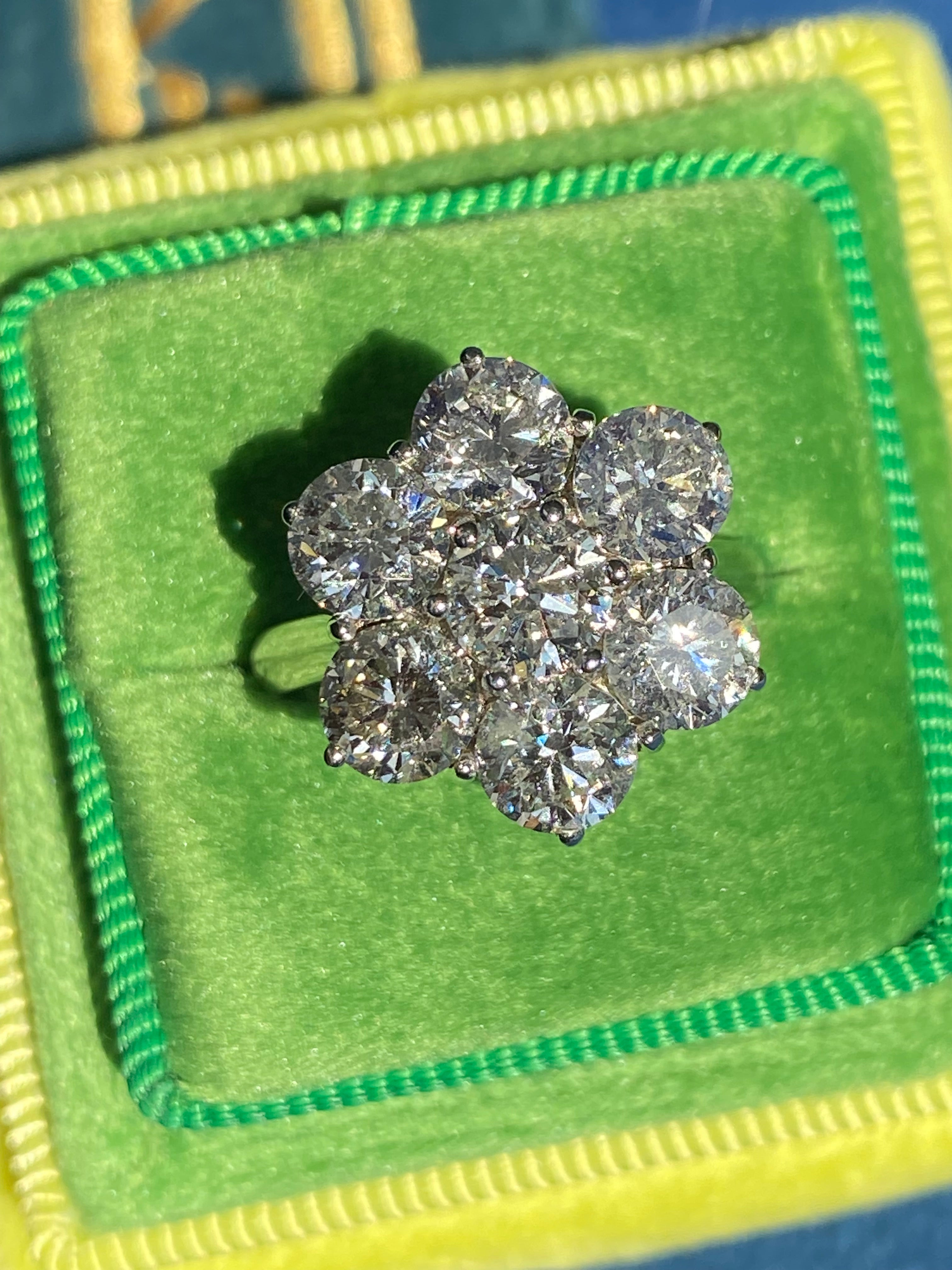 4.25 CTW Lab Diamond Daisy Cluster Ring in Platinum