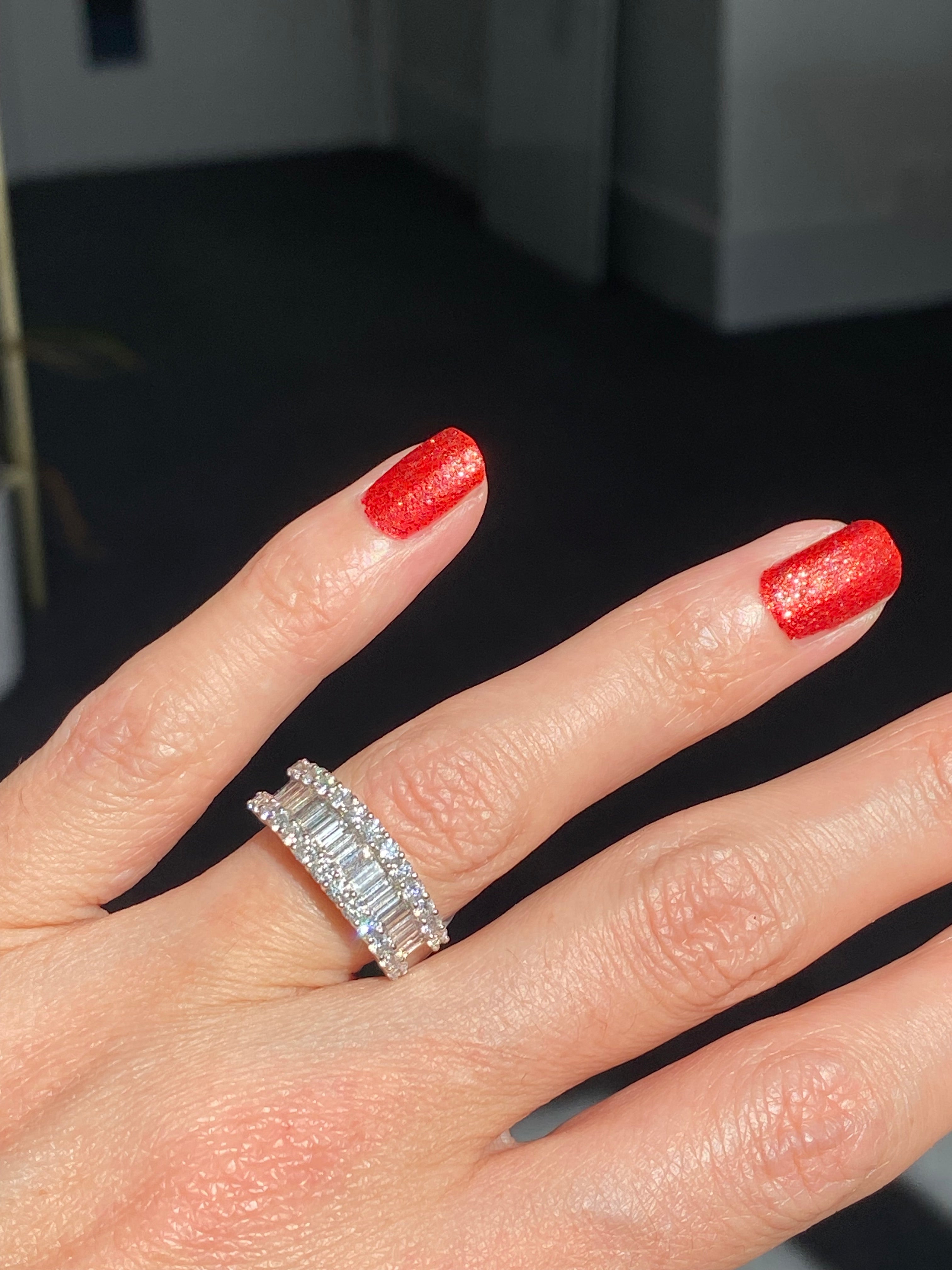 2.18 CTW Statement Natural Diamond Eternity Ring