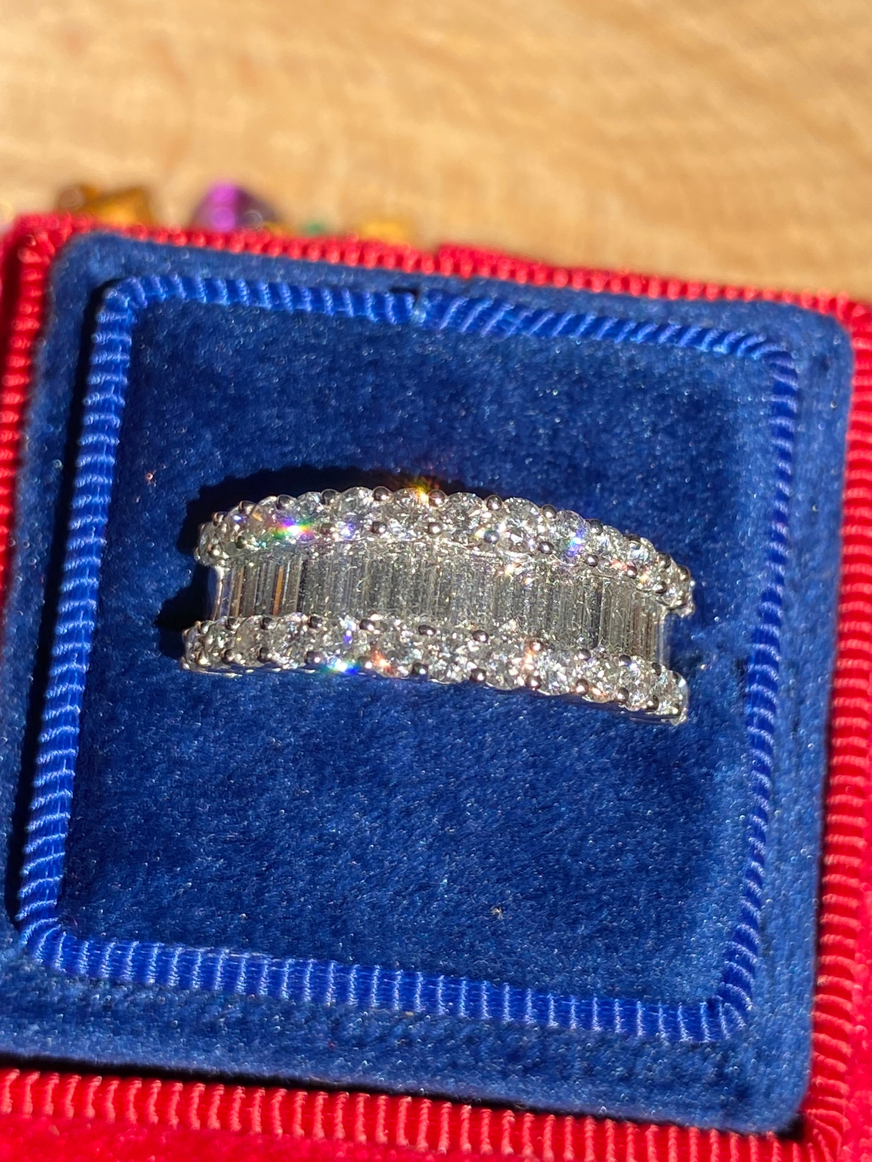 2.18 CTW Statement Natural Diamond Eternity Ring