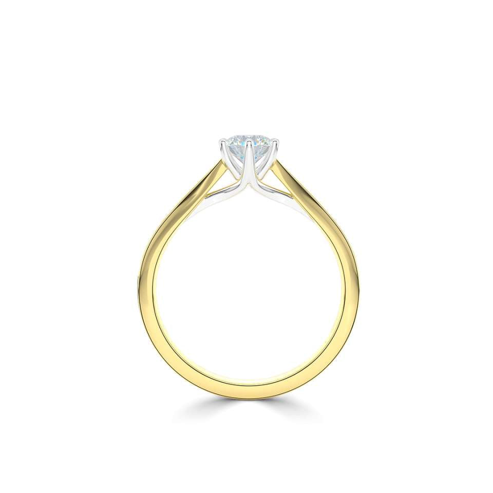 2.00 CT + Round Brilliant Lab Grown Diamond Six Claw Solitaire Engagement Ring, at Least F Colour / VVS Clarity