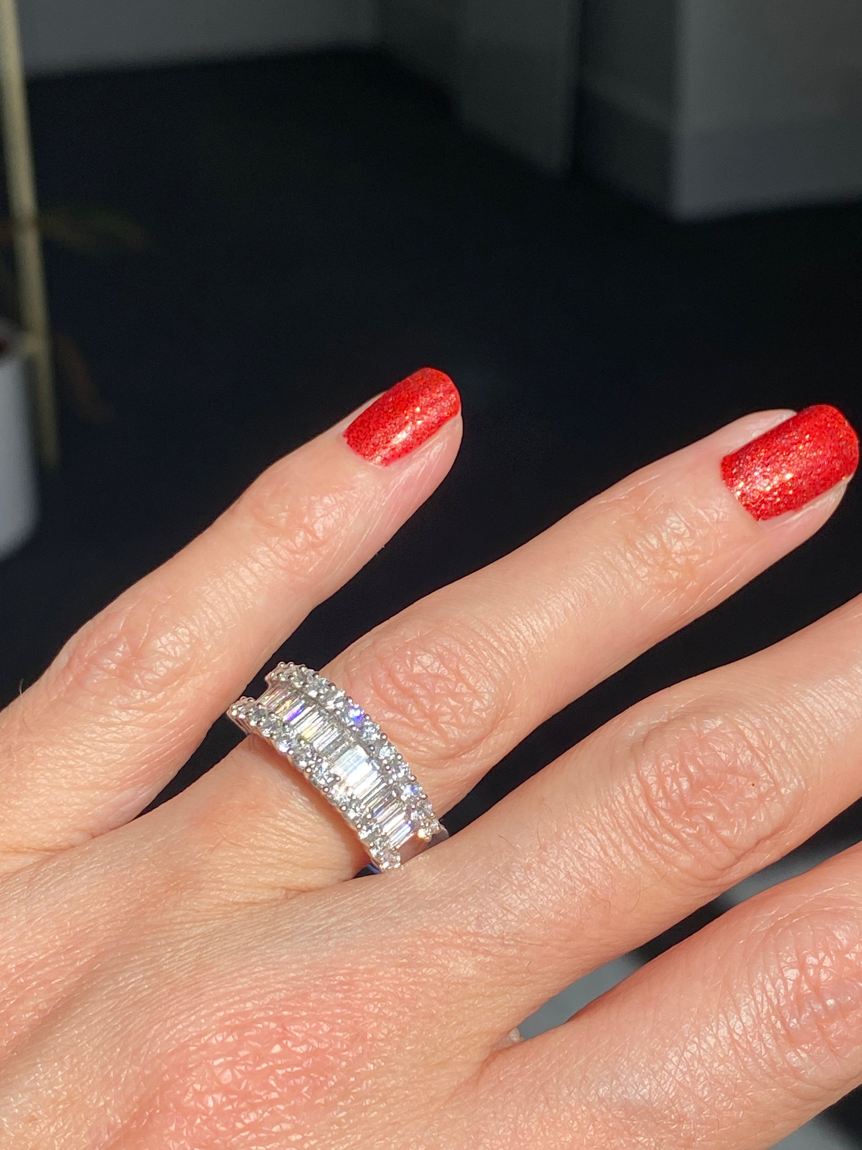 2.18 CTW Statement Natural Diamond Eternity Ring