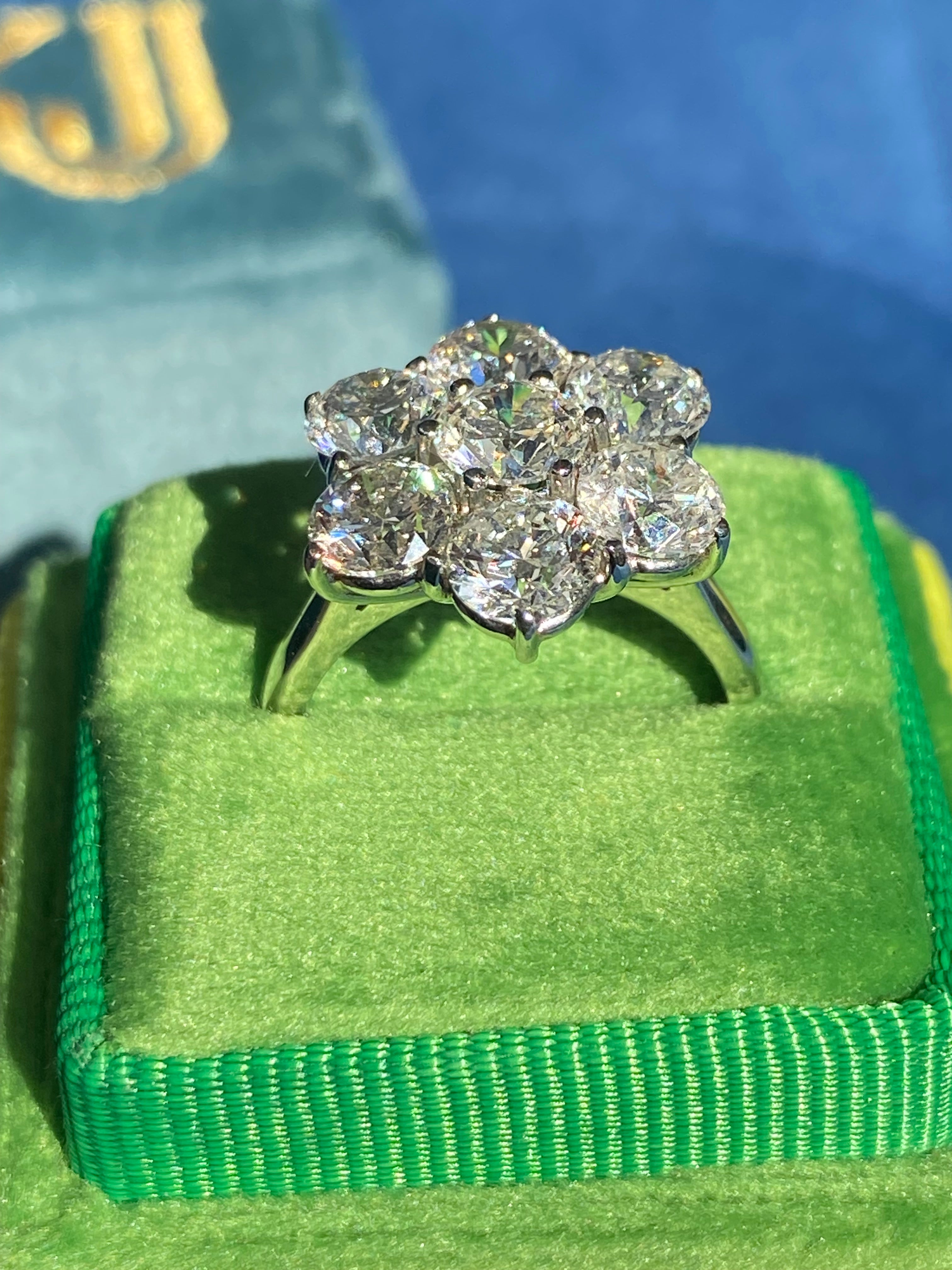 4.25 CTW Lab Diamond Daisy Cluster Ring in Platinum