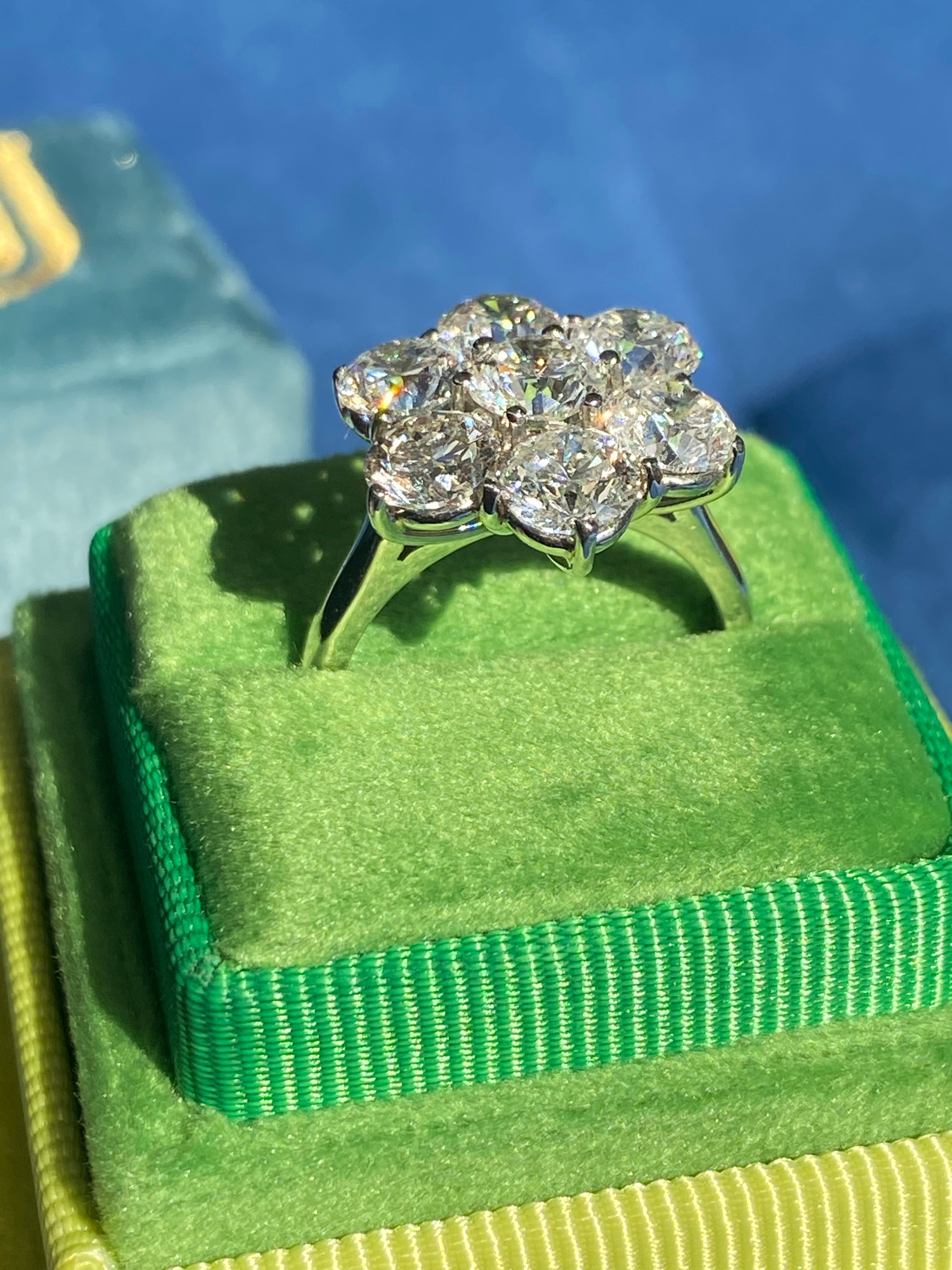 4.25 CTW Lab Diamond Daisy Cluster Ring in Platinum