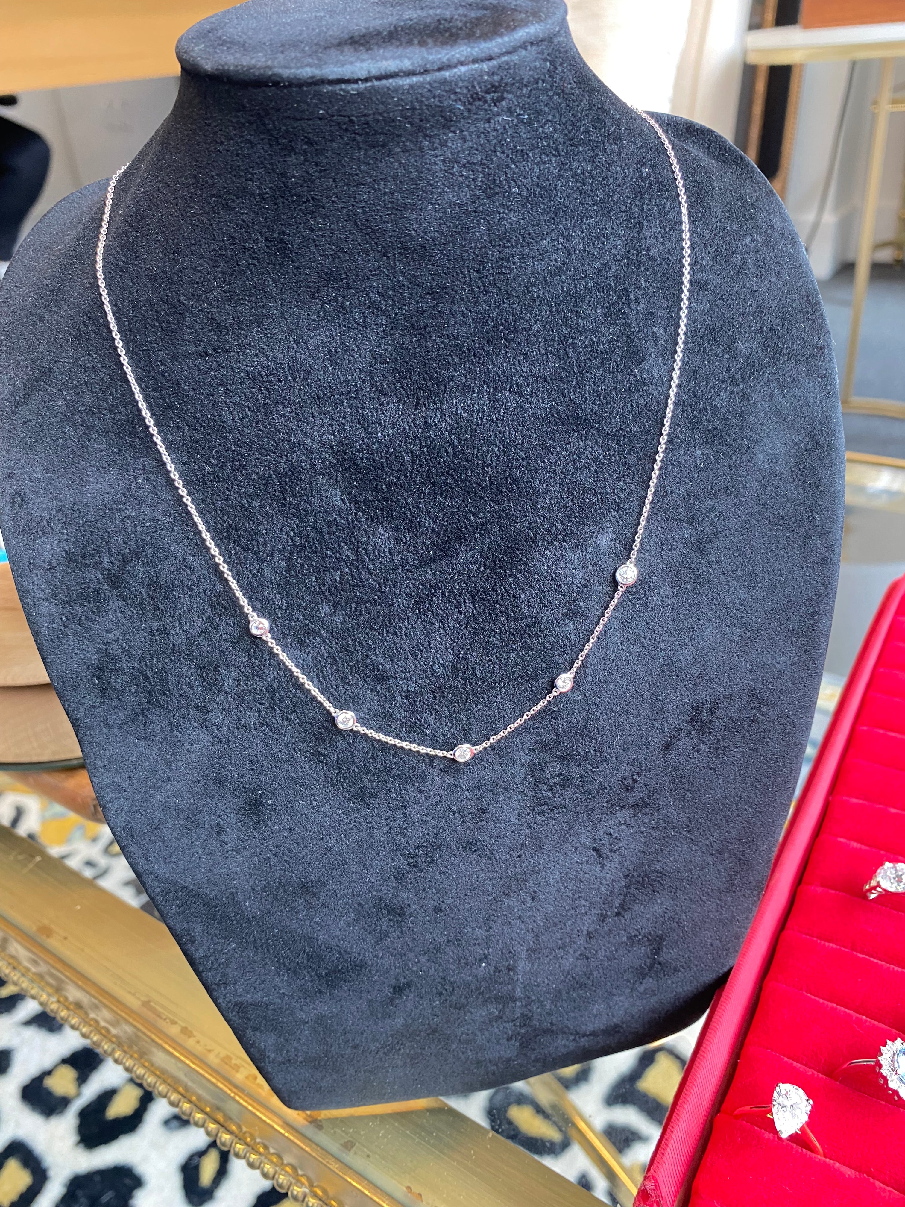Beautiful 0.50 CTW Natural Diamond Necklace in 18ct White Gold