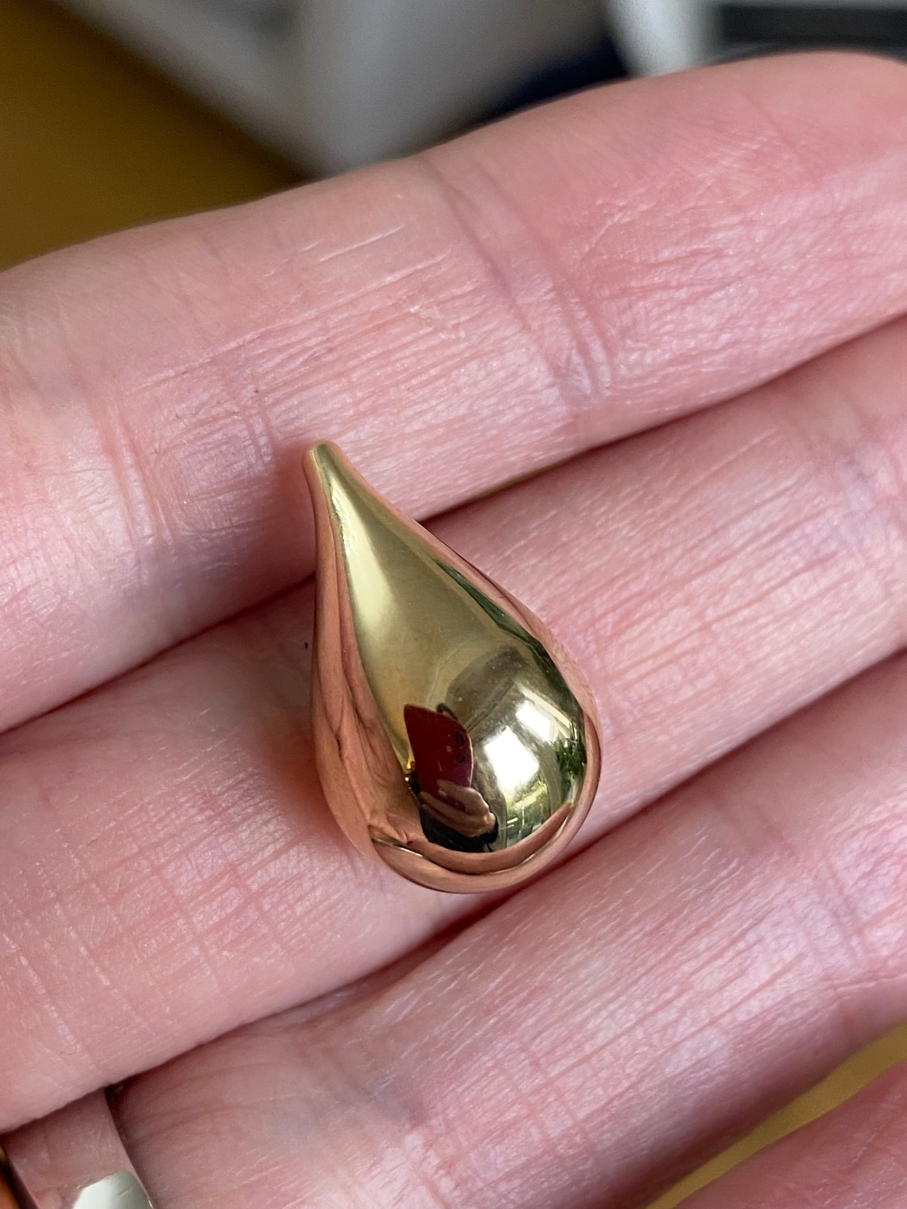 Statement Large Teardop Earrings in 9ct Yellow Gold