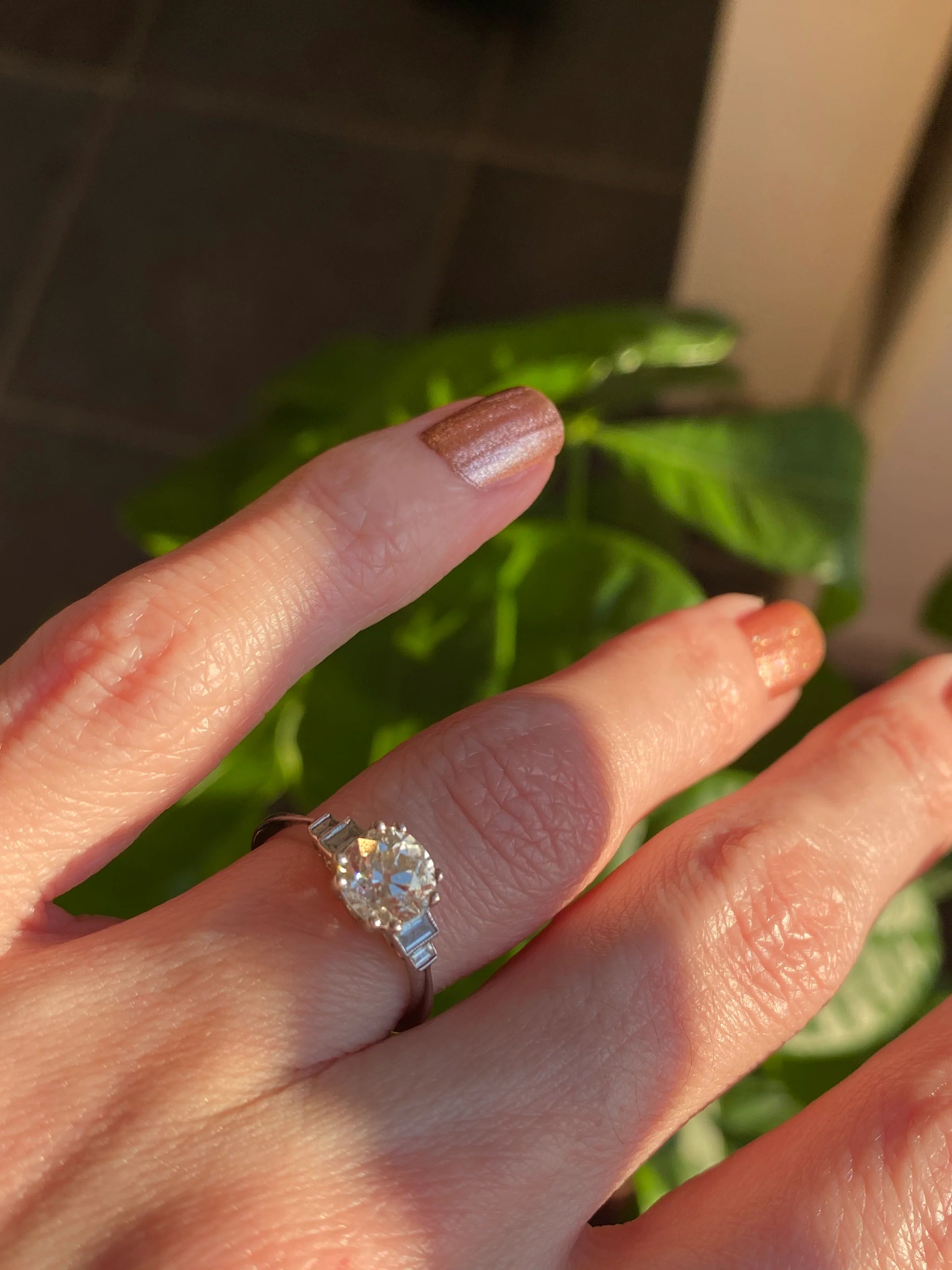 Heritage 1.45CTW + Old Cut Lab Grown Diamond Engagement Ring, at Least F Colour / VS Clarity