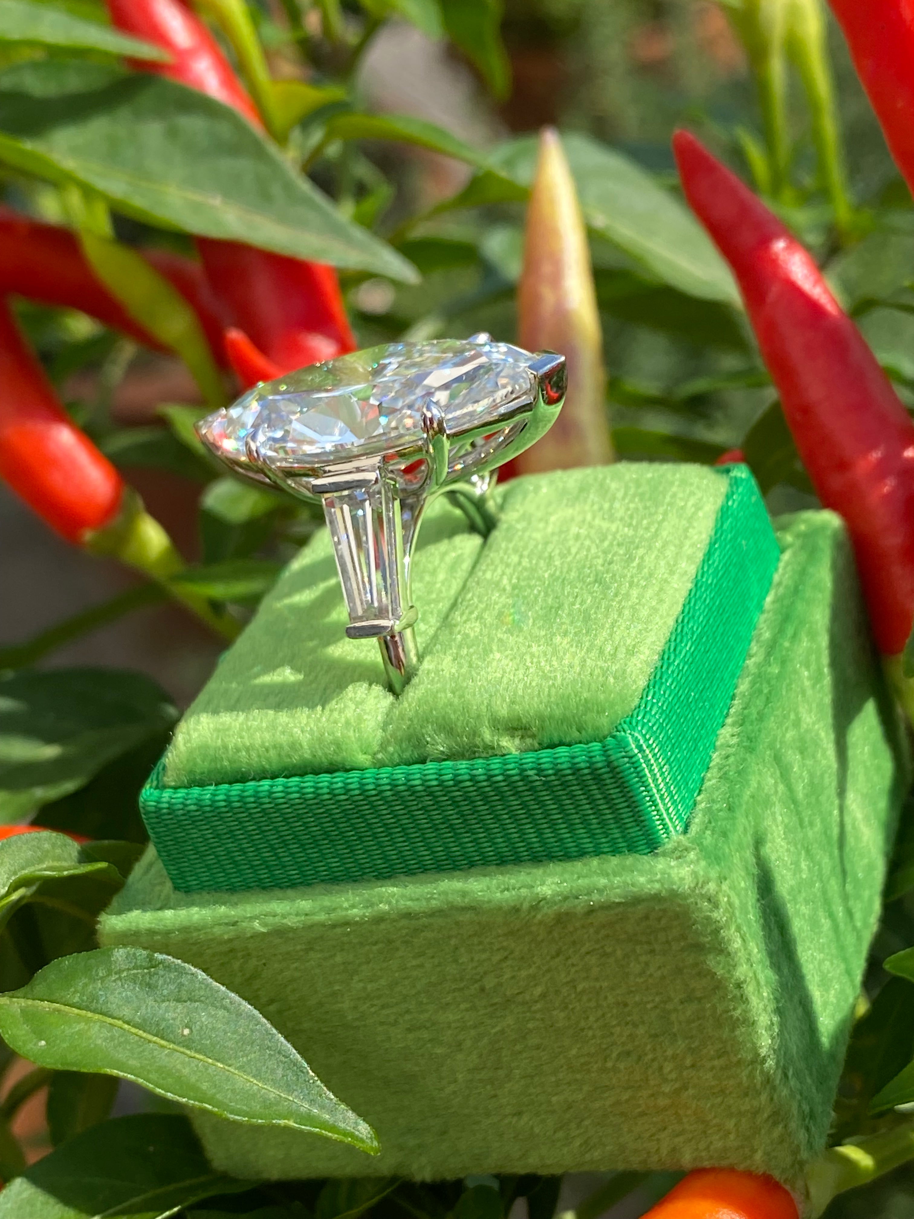 10.03 Carat Marquise Cut Lab Diamond Solitaire Engagement Ring in Platinum