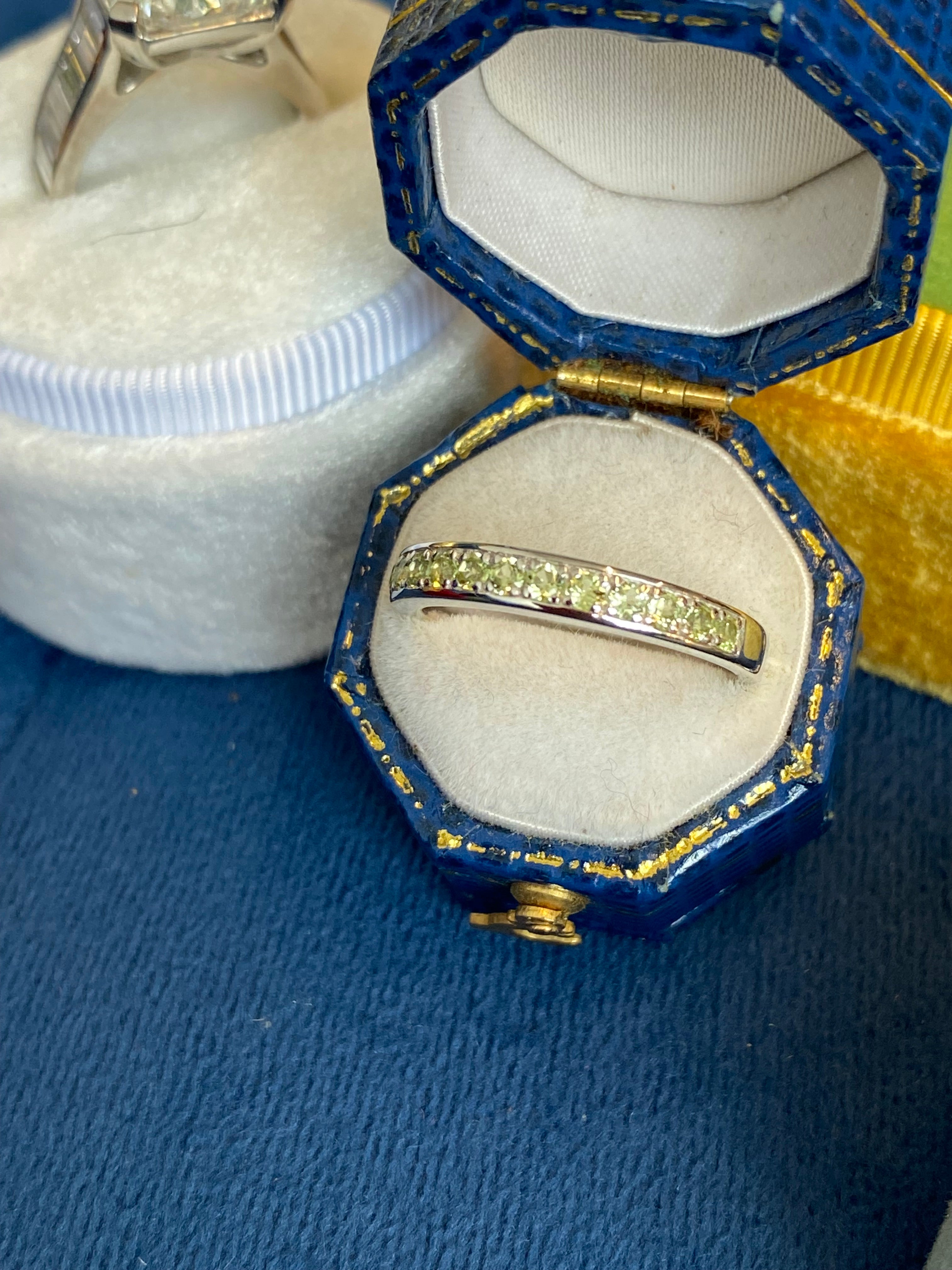 0.50ctw Peridot Eternity Stacking Ring in Sterling Silver