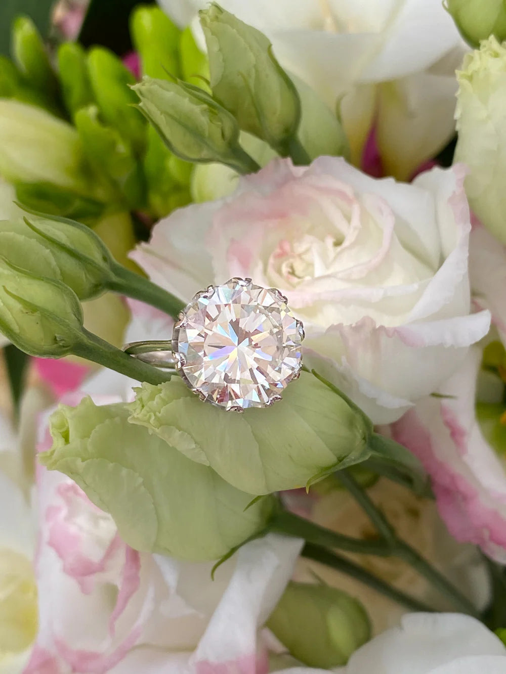 Heritage 6.00 CT + Lab Grown Diamond Solitaire Engagement Ring, at Least F Colour / VVS Clarity