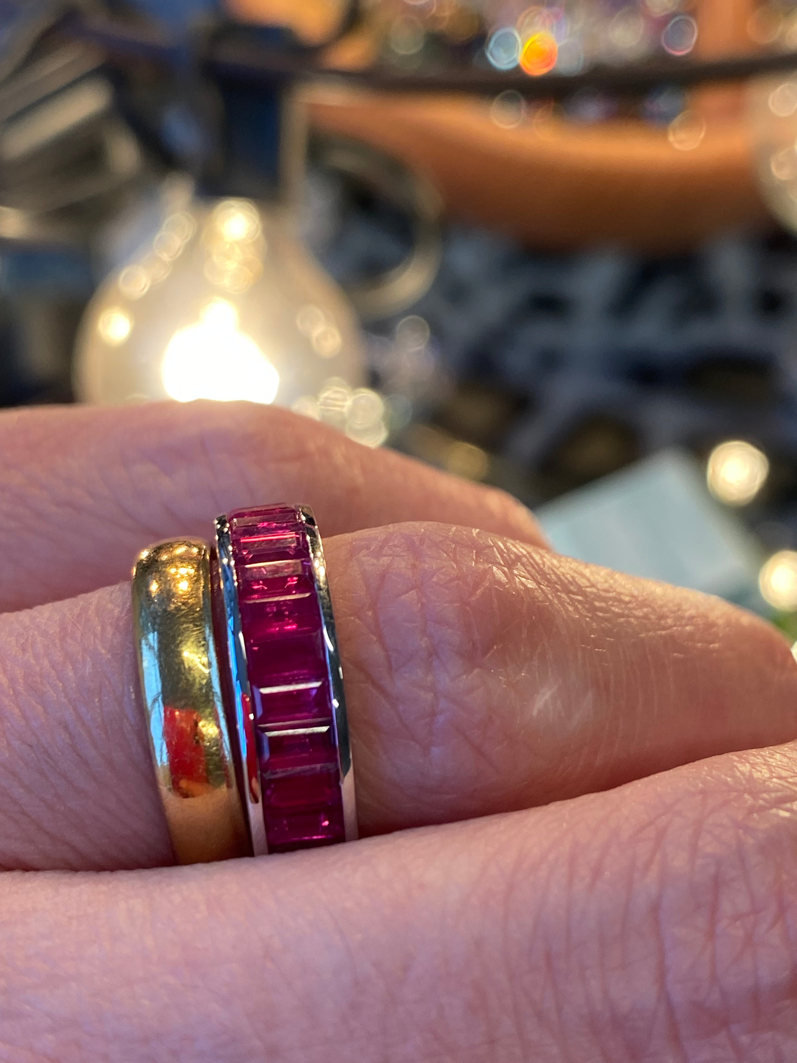 Seamless Channel Set Ruby in 9ct White Gold