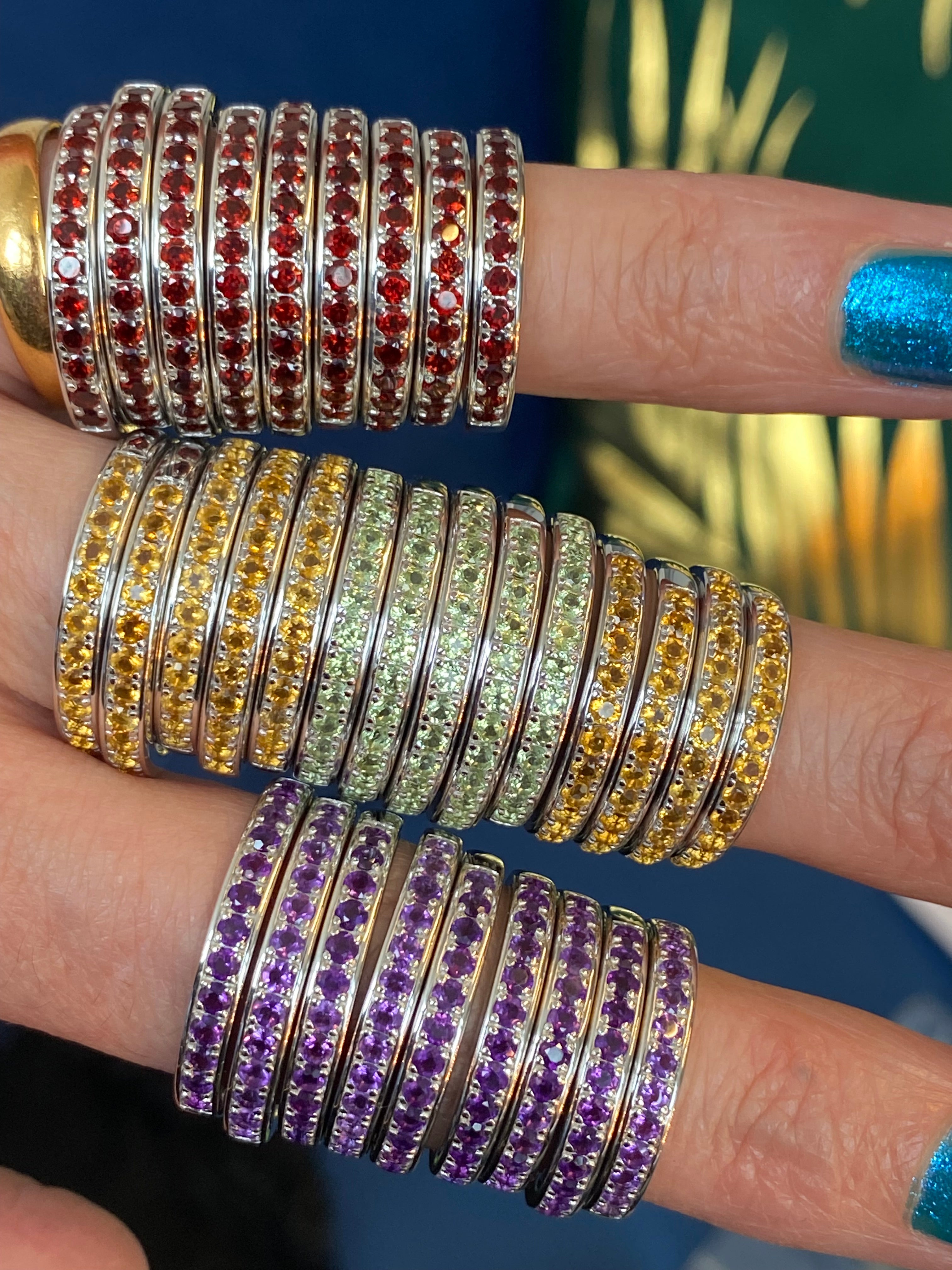 0.50ctw Amethyst Eternity Stacking Ring in Sterling Silver