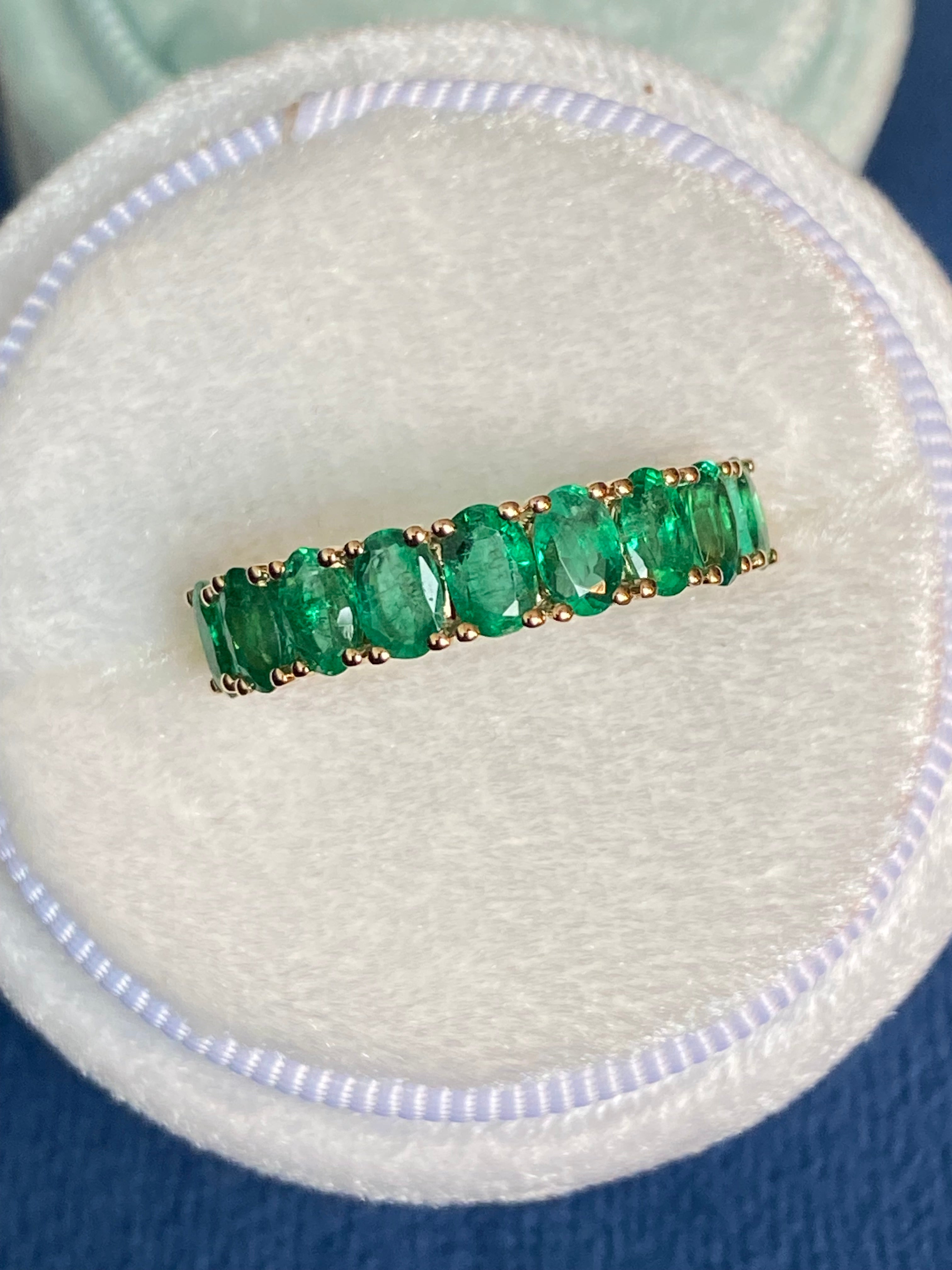 1.92 CTW Emerald Eternity Ring in 9ct Yellow Gold