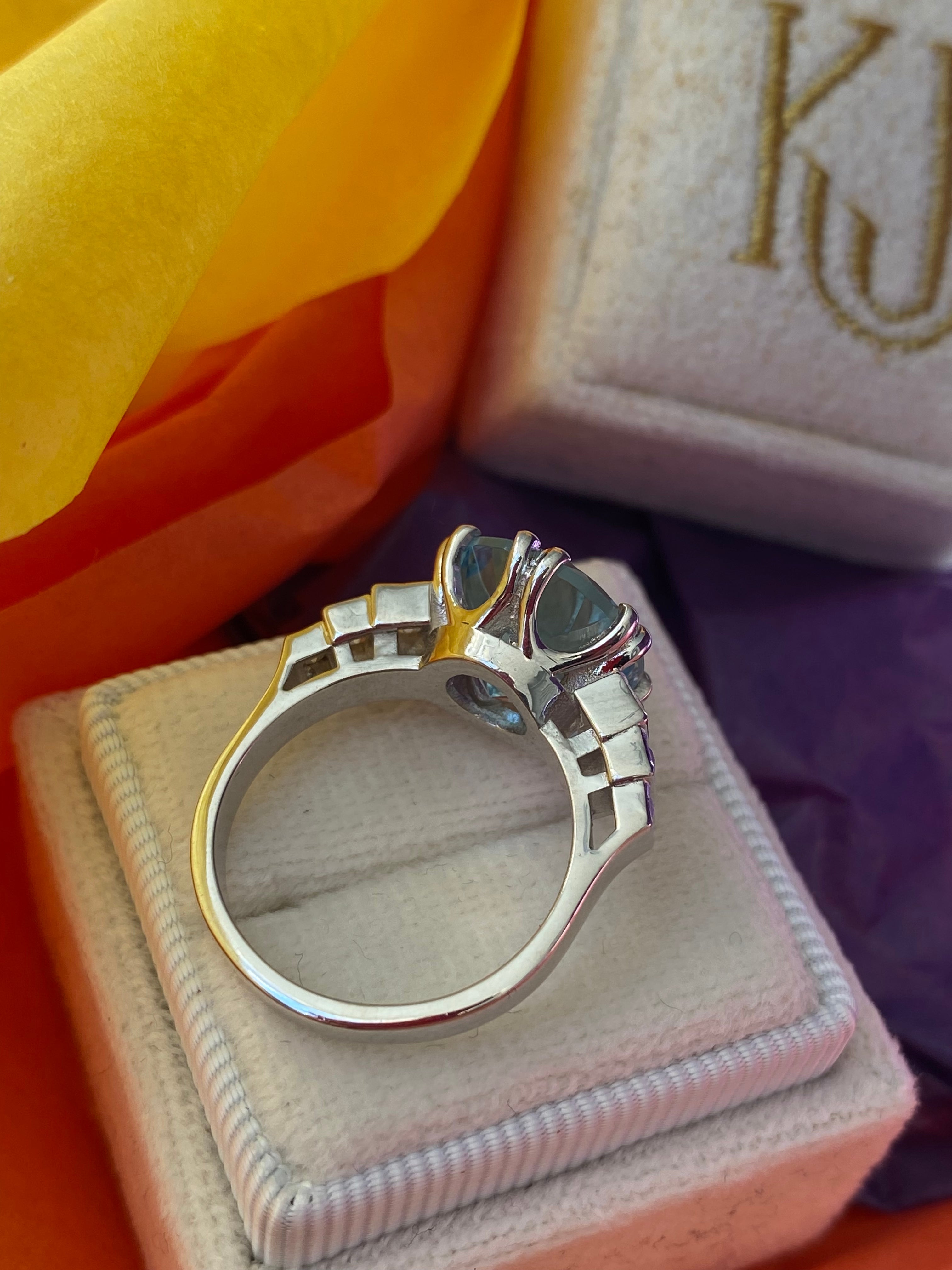 6.45 CTW Round Brilliant Cut Moissanite Solitaire Engagement Ring in Sterling Silver