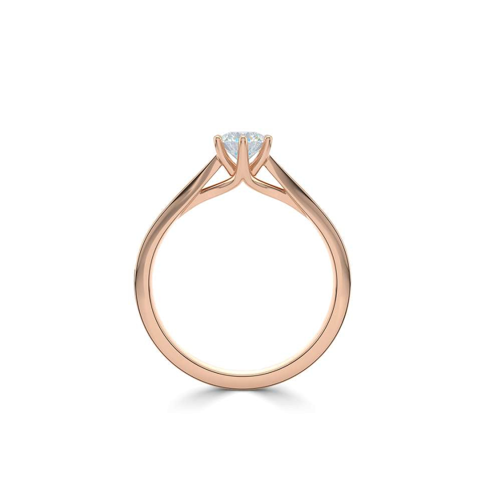 2.00 CT + Round Brilliant Lab Grown Diamond Six Claw Solitaire Engagement Ring, at Least F Colour / VVS Clarity