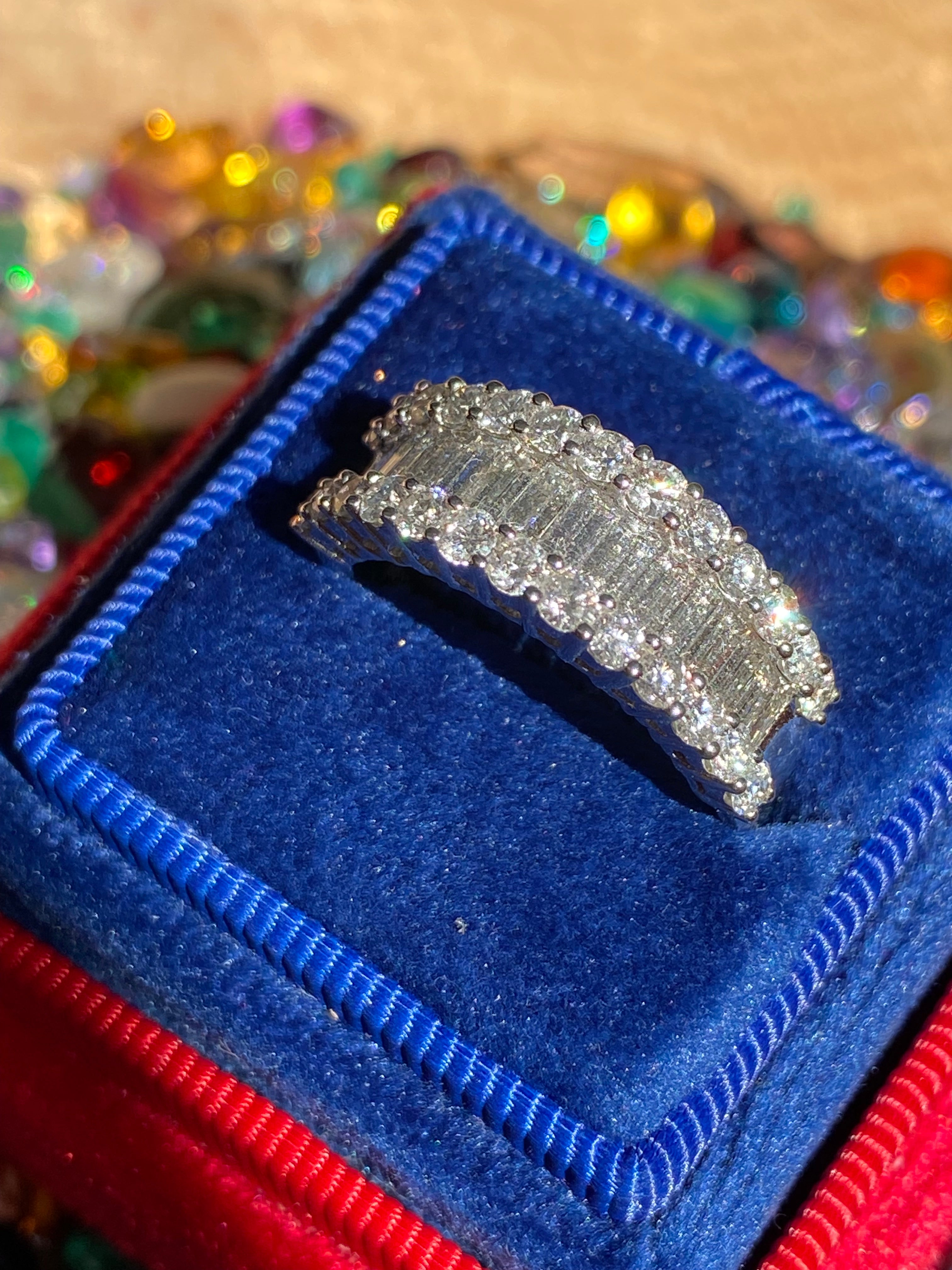 2.18 CTW Statement Natural Diamond Eternity Ring
