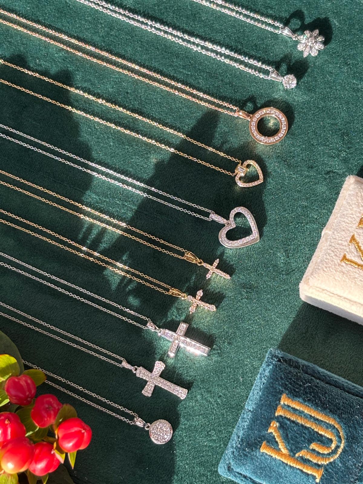 Pear Cut Ruby and Natural Diamond Pendant Necklace in 18ct White Gold