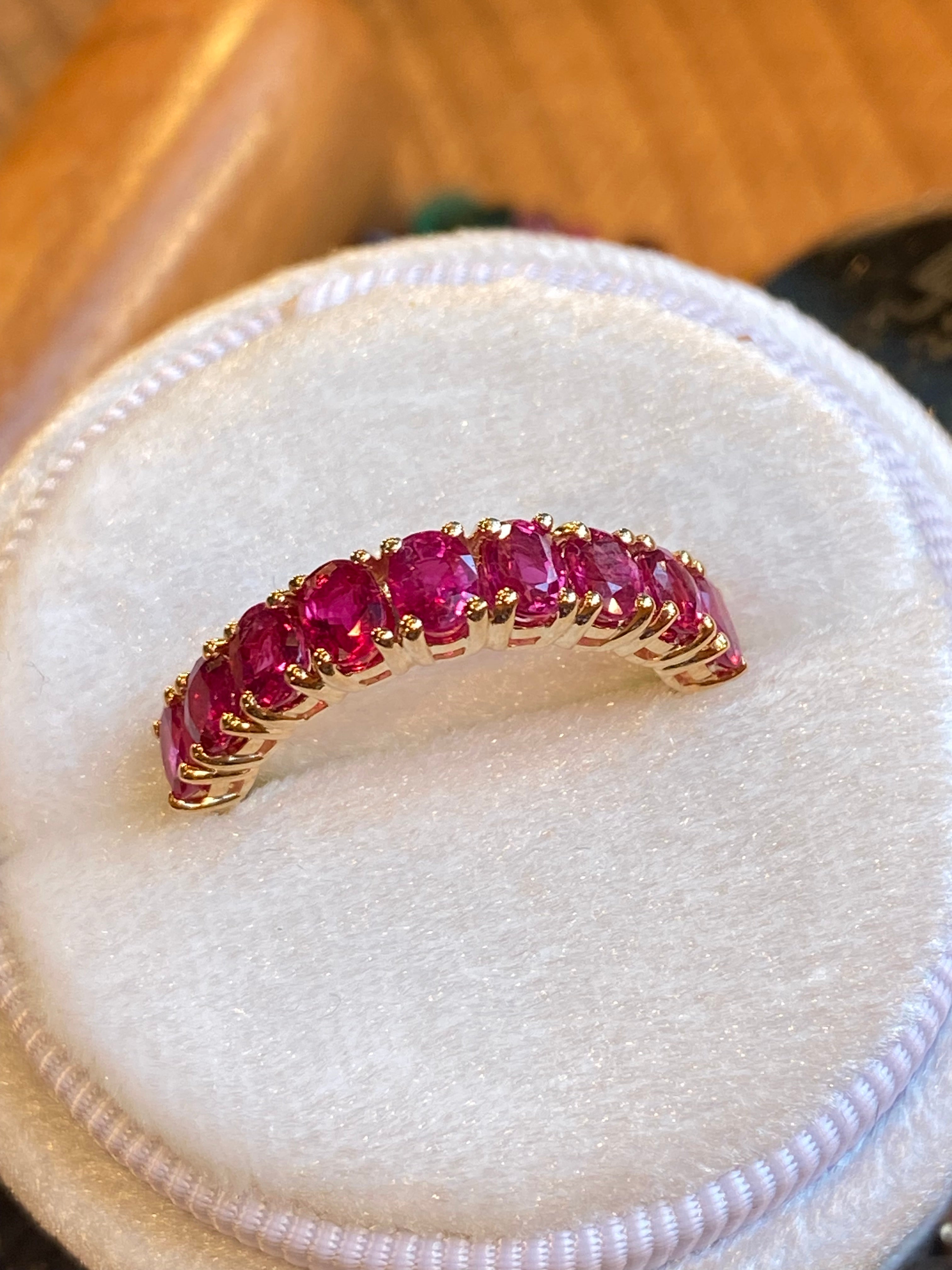 2.14 CTW Ruby Eternity Ring in 9ct Yellow Gold