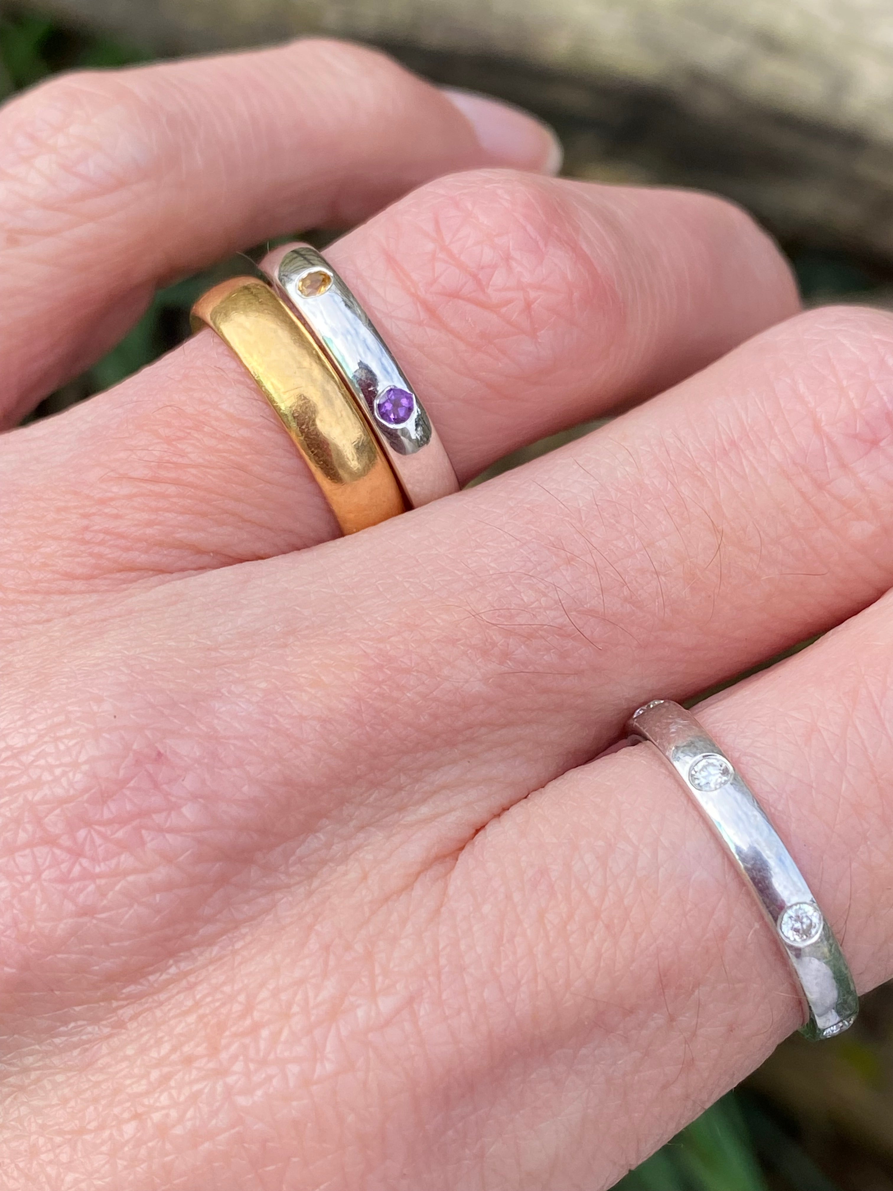 0.25ctw Rainbow Eternity Stacking Ring