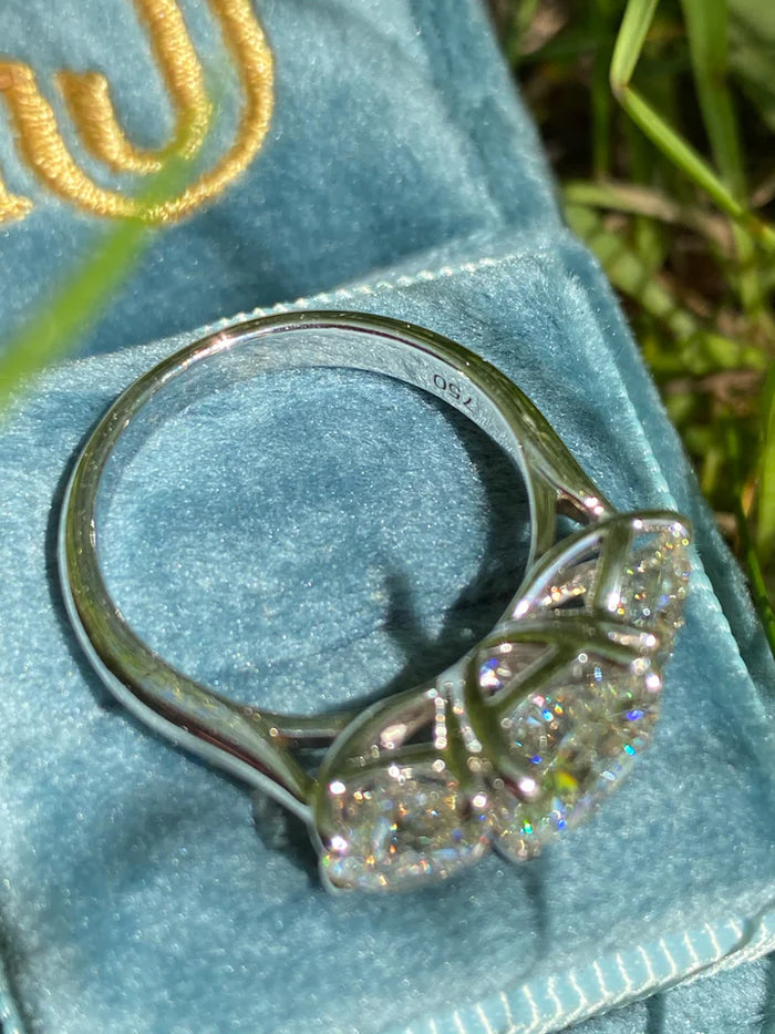 Heritage 4.00CT + Brilliant Cut Lab Grown Diamond Three Stone Engagement Ring, at Least F Colour / VVS Clarity