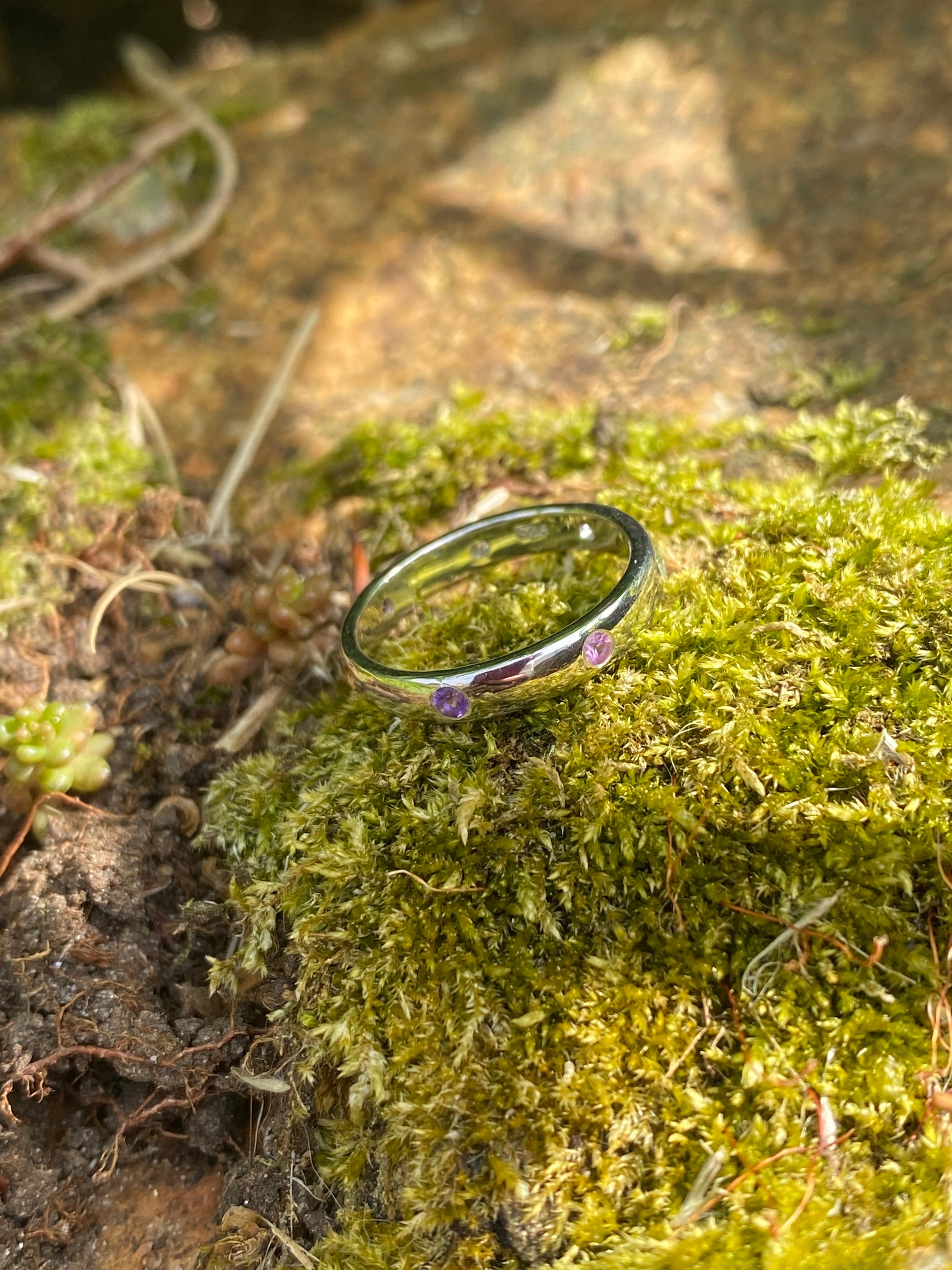 0.25ctw Rainbow Eternity Stacking Ring