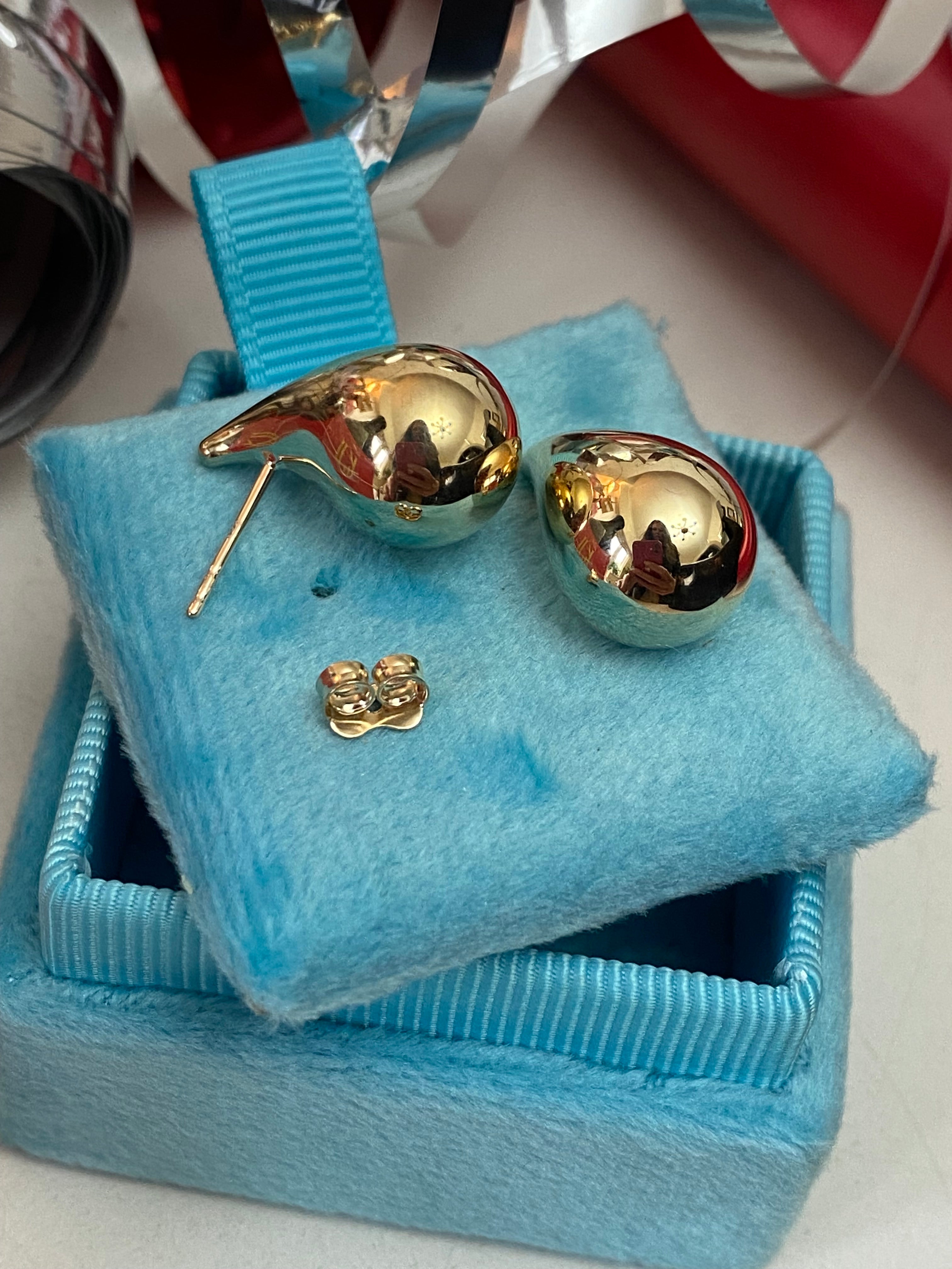 Statement Large Teardop Earrings in 9ct Yellow Gold