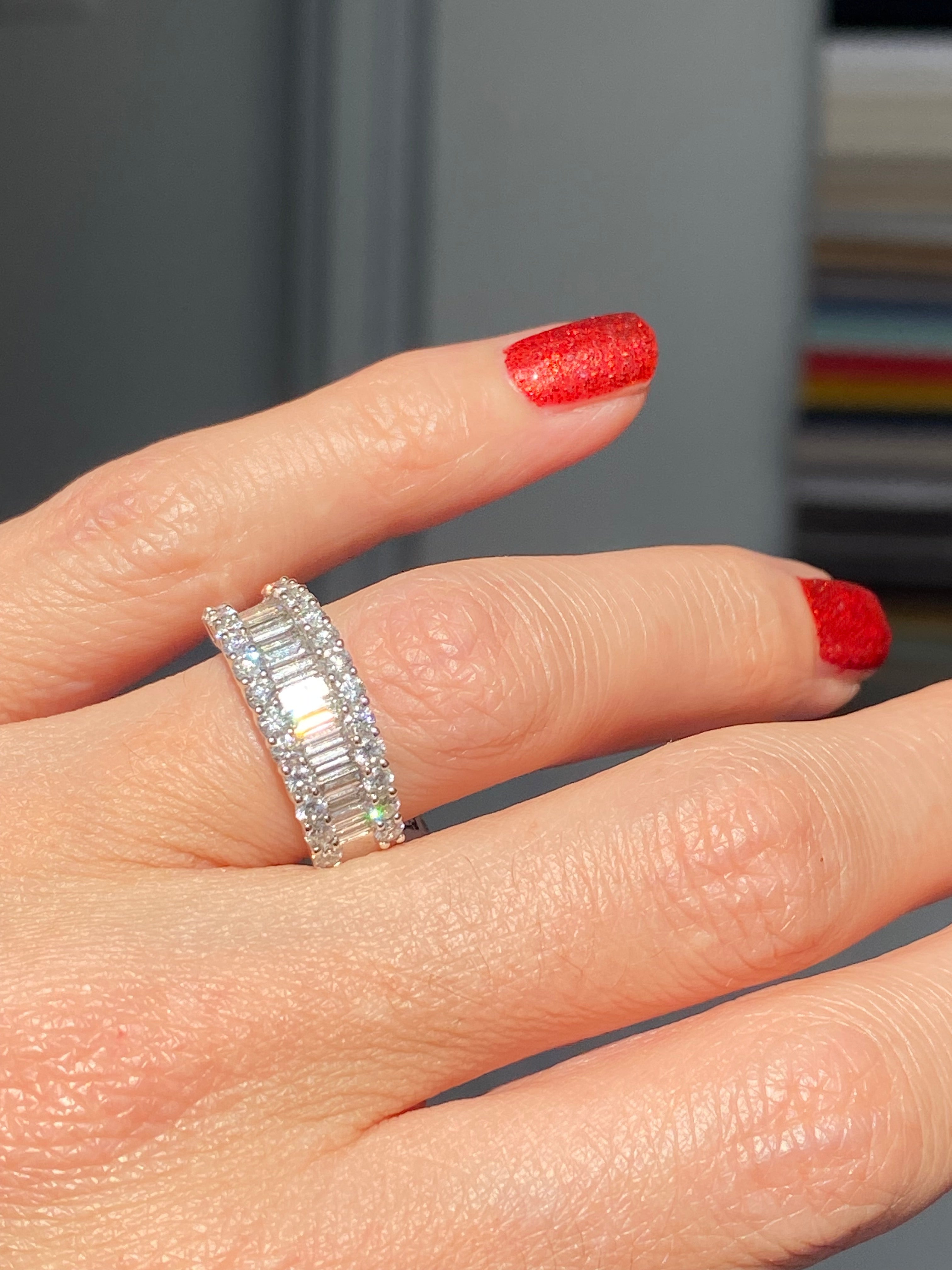 2.18 CTW Statement Natural Diamond Eternity Ring