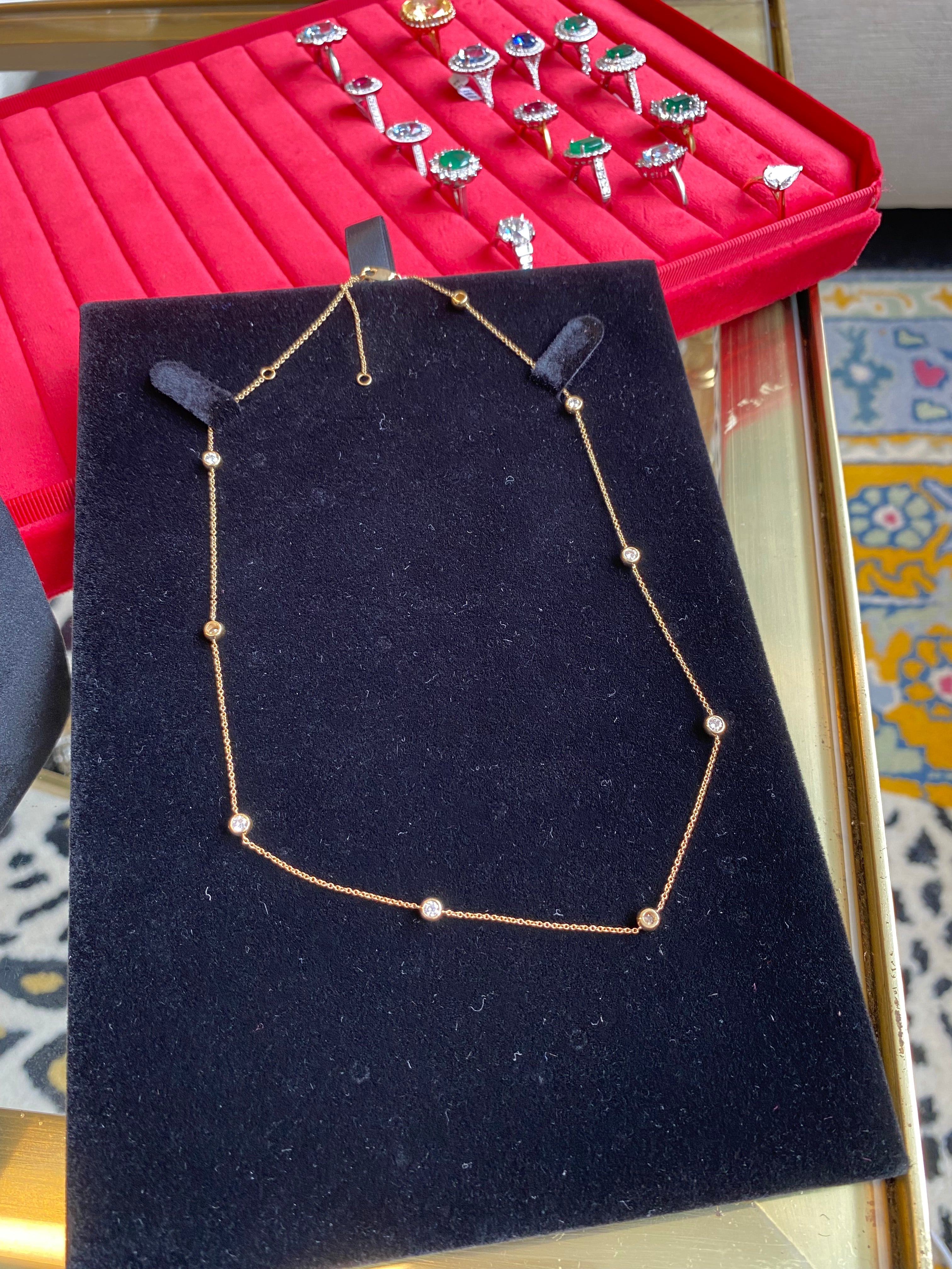 Beautiful 0.70 CTW Natural Diamond Necklace in 18ct Yellow Gold