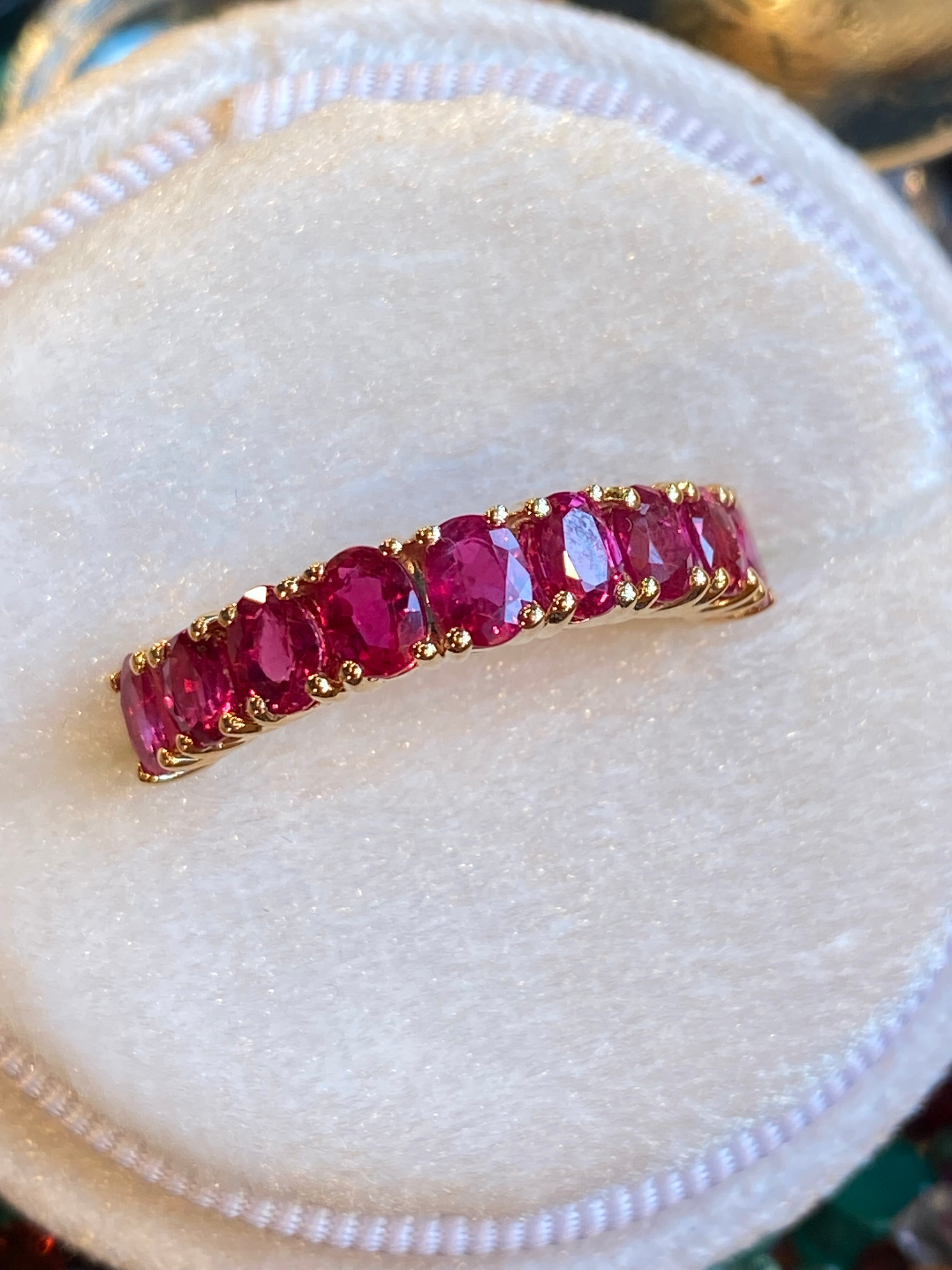 2.14 CTW Ruby Eternity Ring in 9ct Yellow Gold