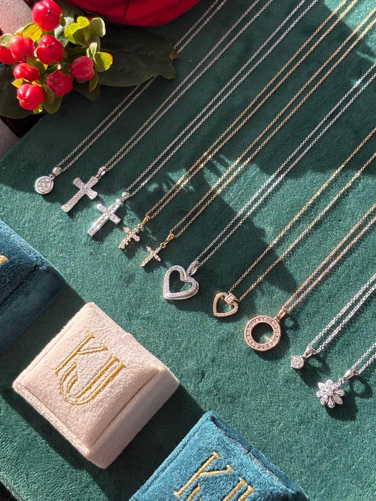 Beautiful Natural Diamond Cross in 18ct Yellow Gold