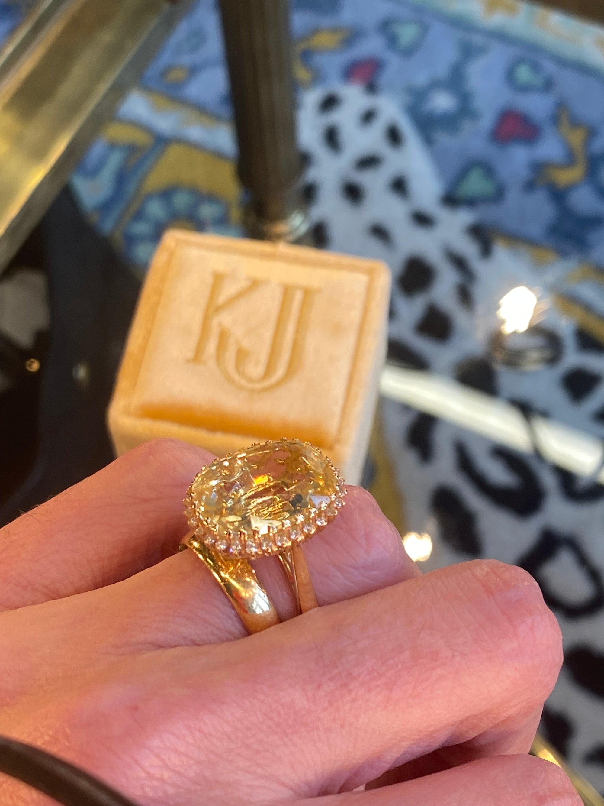 Masterpiece 19.23 Carat Certified Antique Unheated Yellow Sapphire and Diamond Ring
