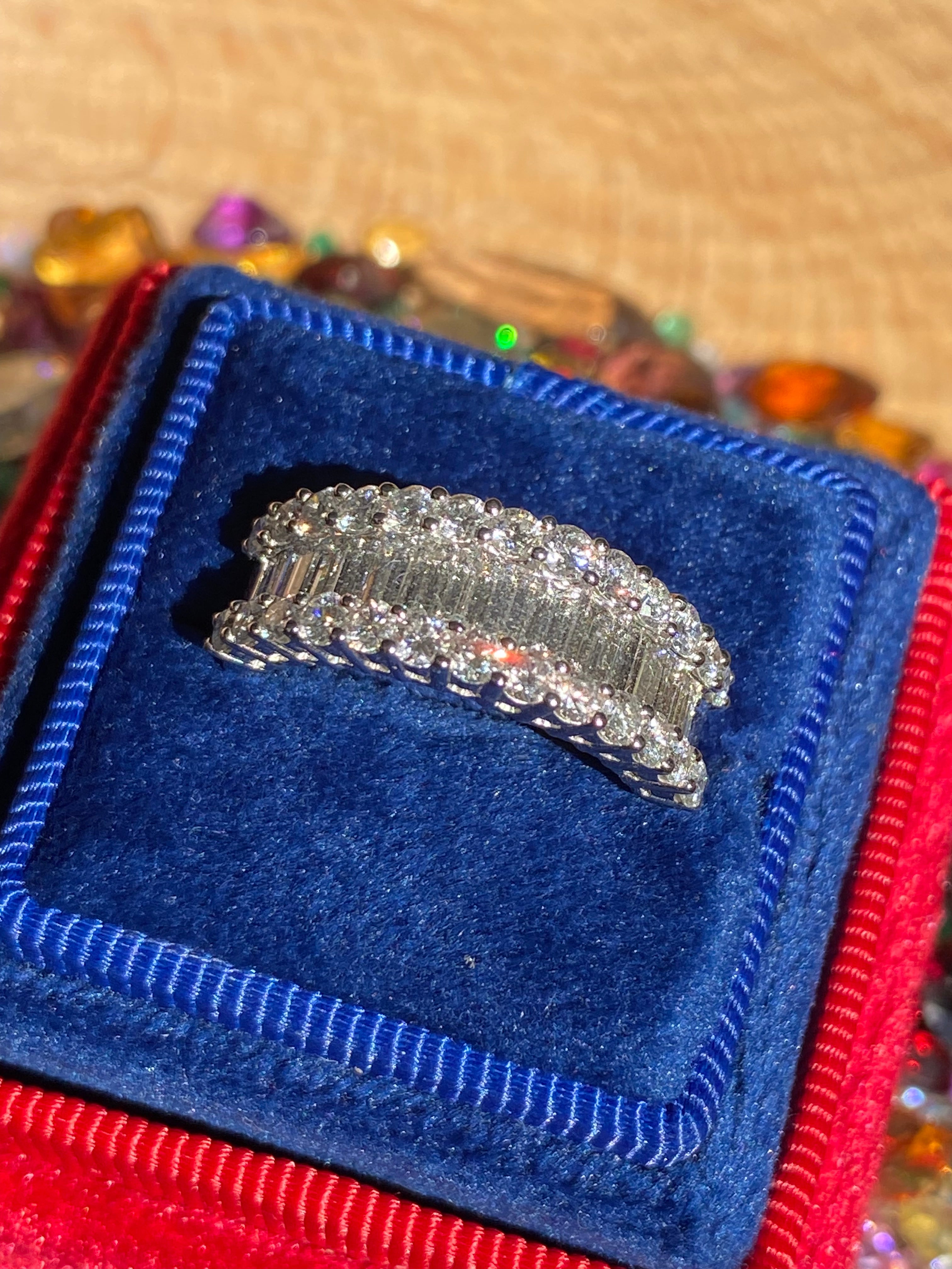 2.18 CTW Statement Natural Diamond Eternity Ring