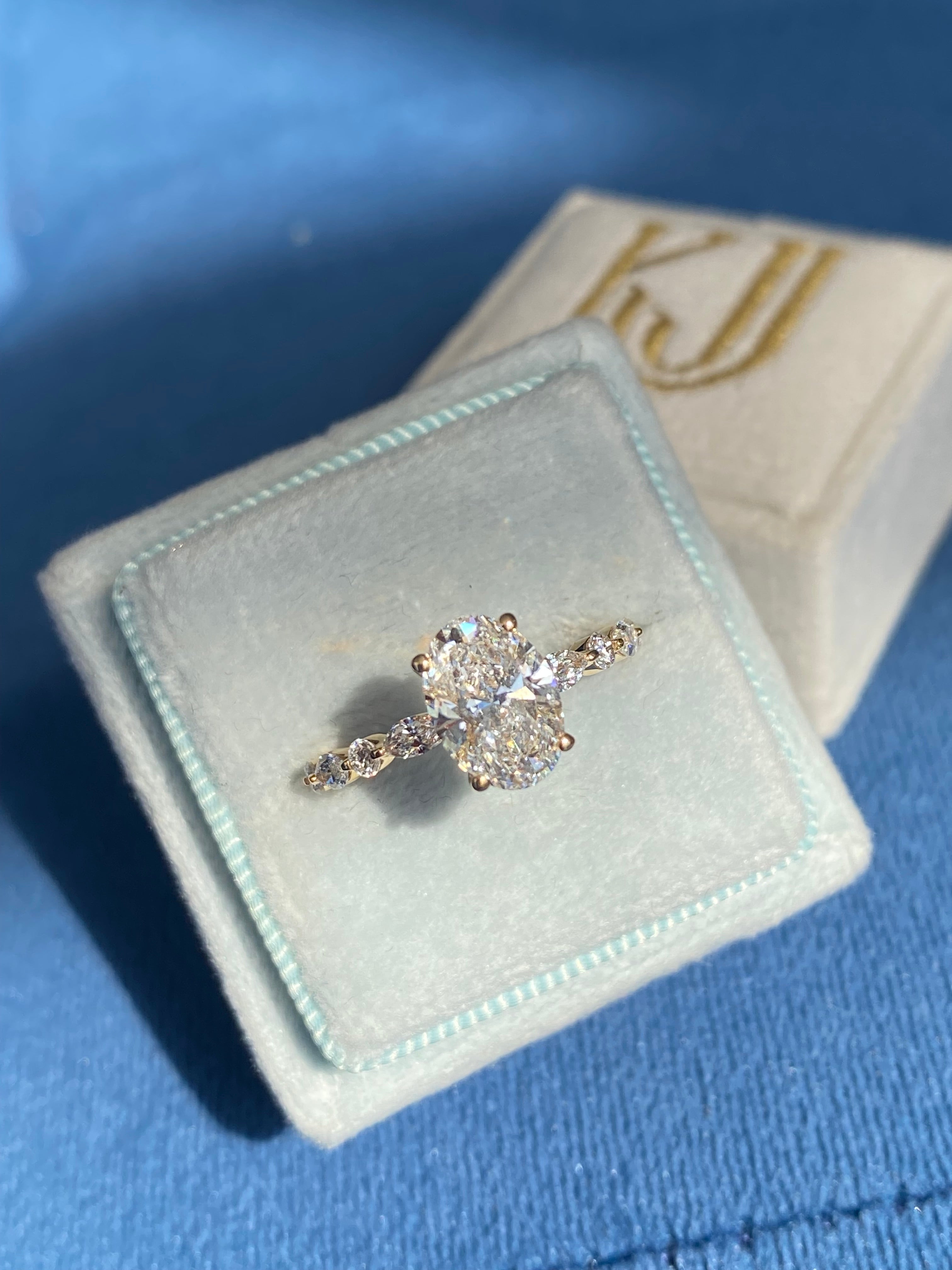1.95 CTW Oval Cut Lab Diamond Solitaire Engagement Ring in 18ct Yellow Gold