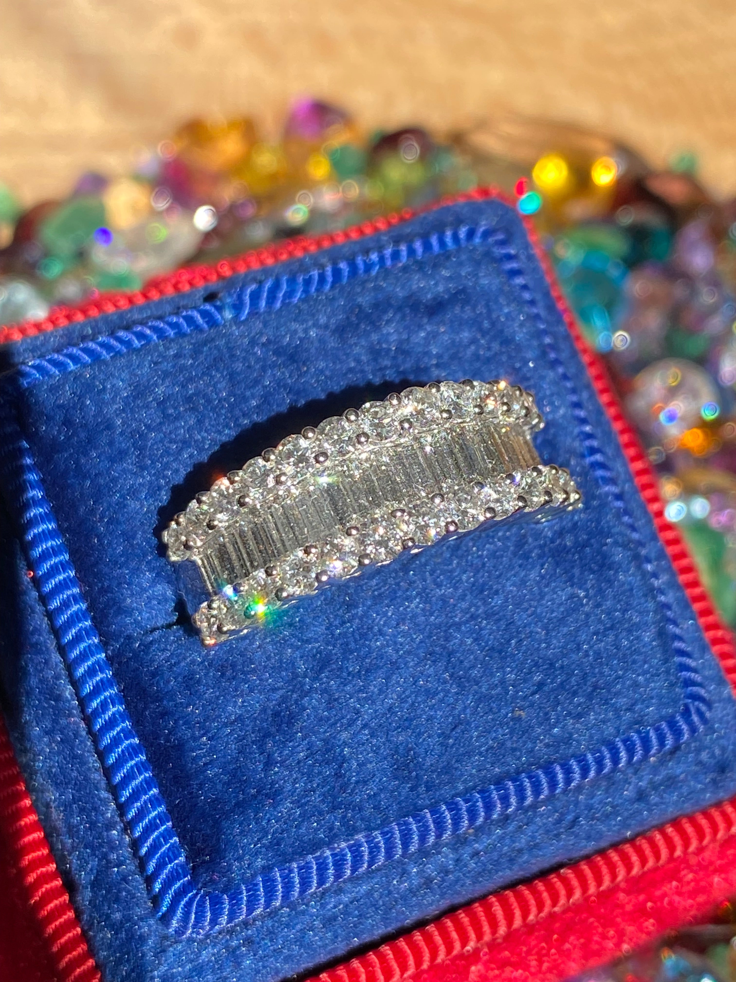 2.18 CTW Statement Natural Diamond Eternity Ring