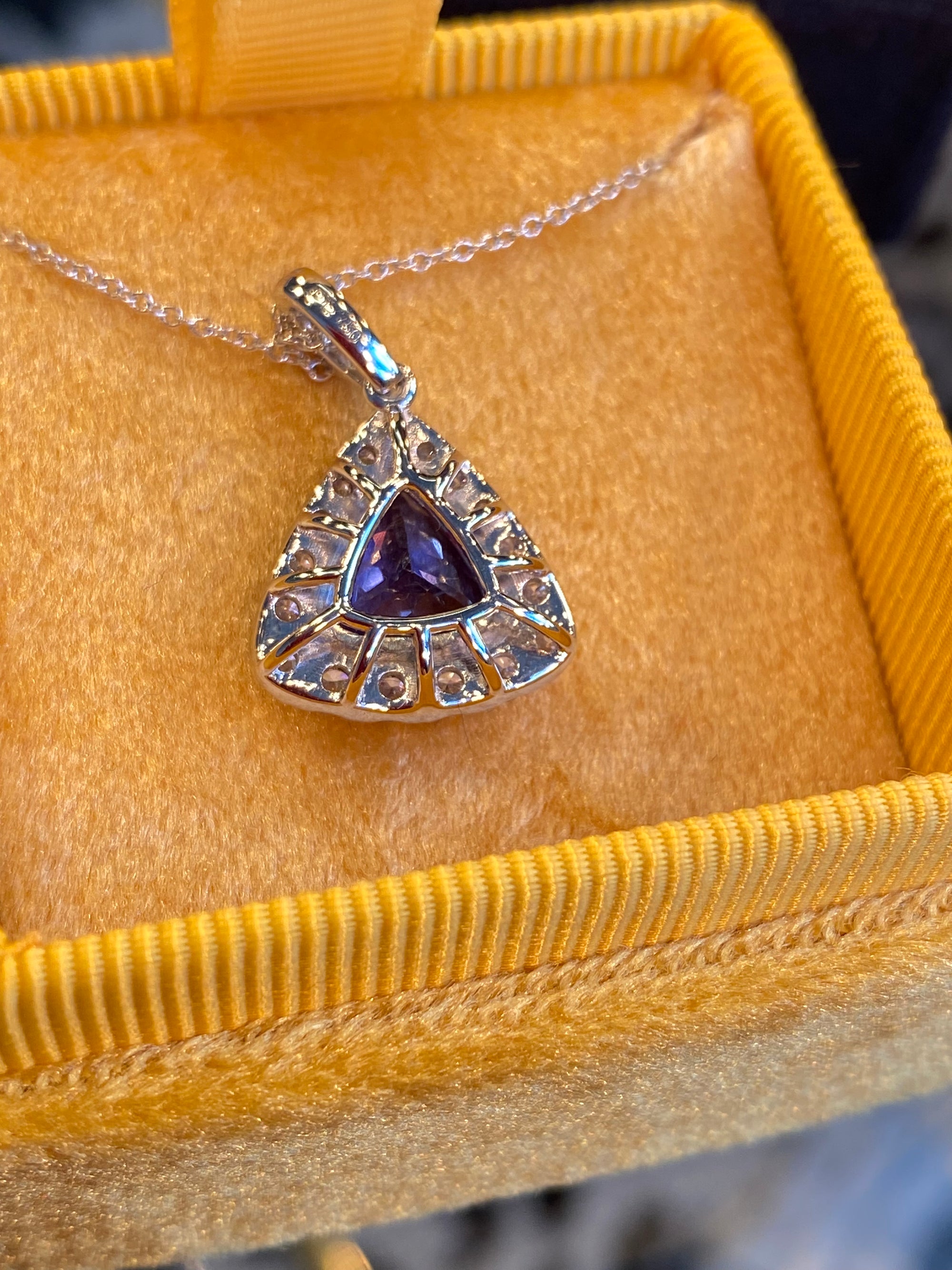 2.66 CTW Tanzanite and Diamond Pendant Necklace in Platinum