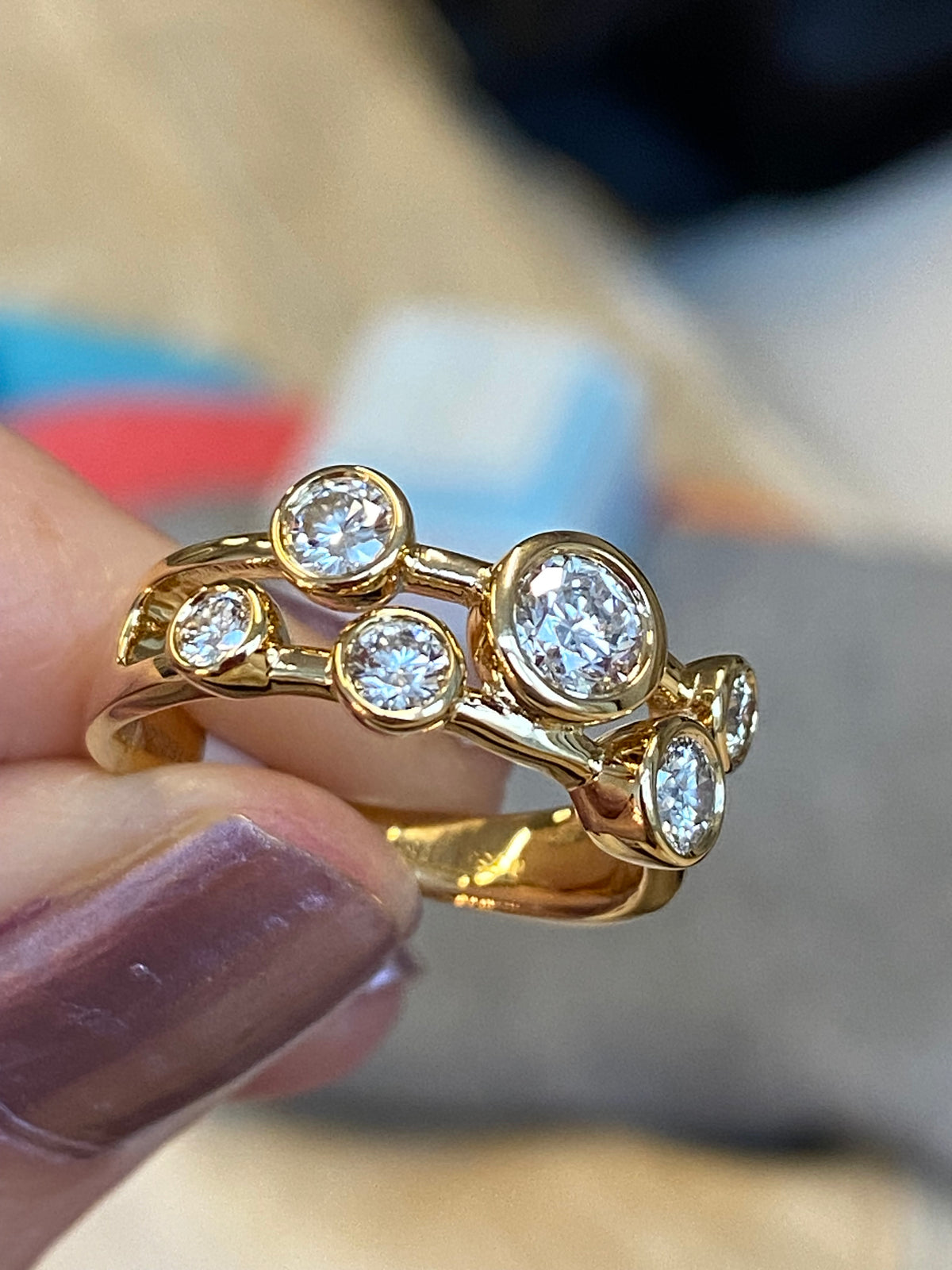 0.82 CTW Natural Diamond Ring in 18ct Yellow Gold