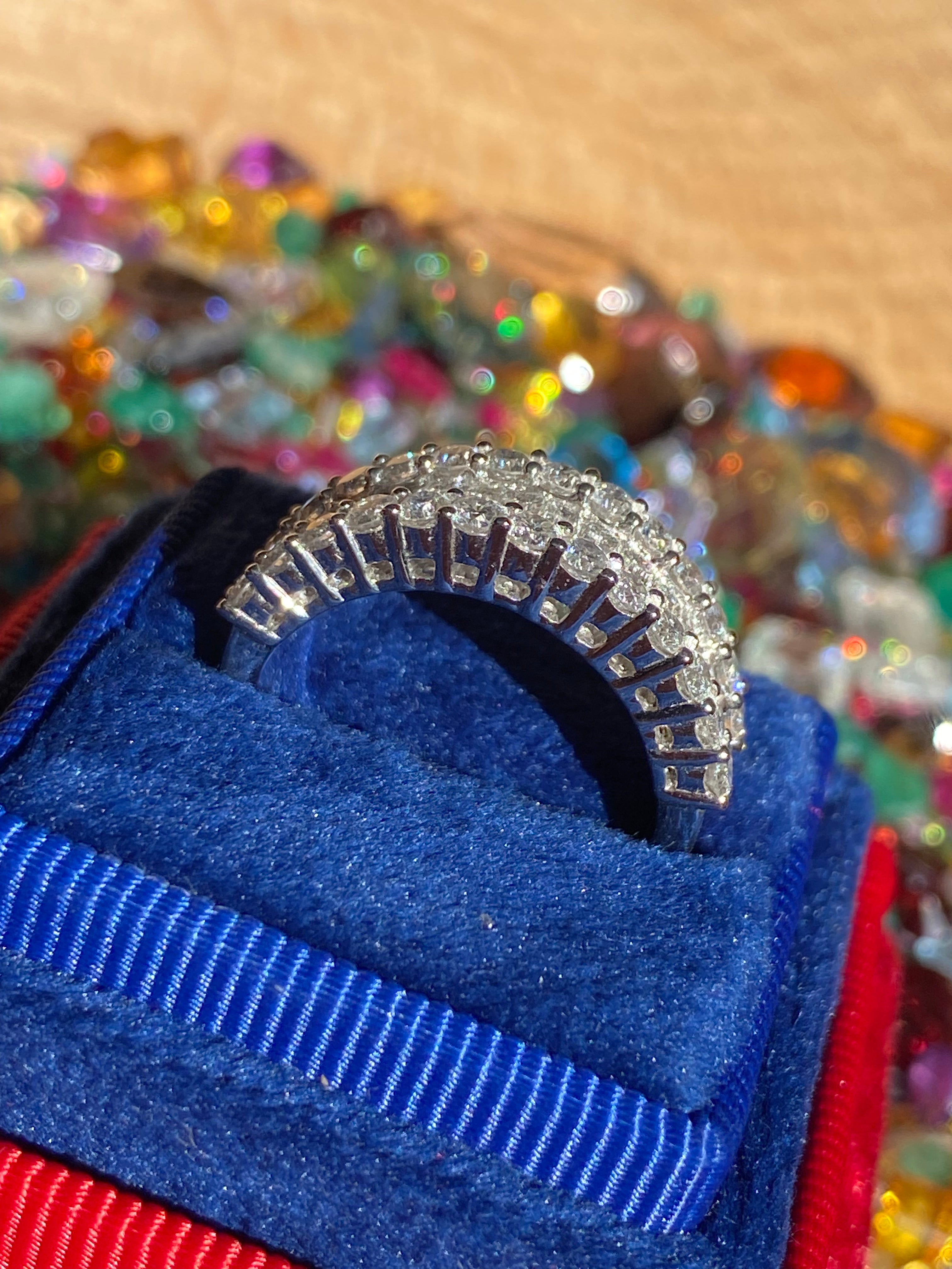 2.18 CTW Statement Natural Diamond Eternity Ring