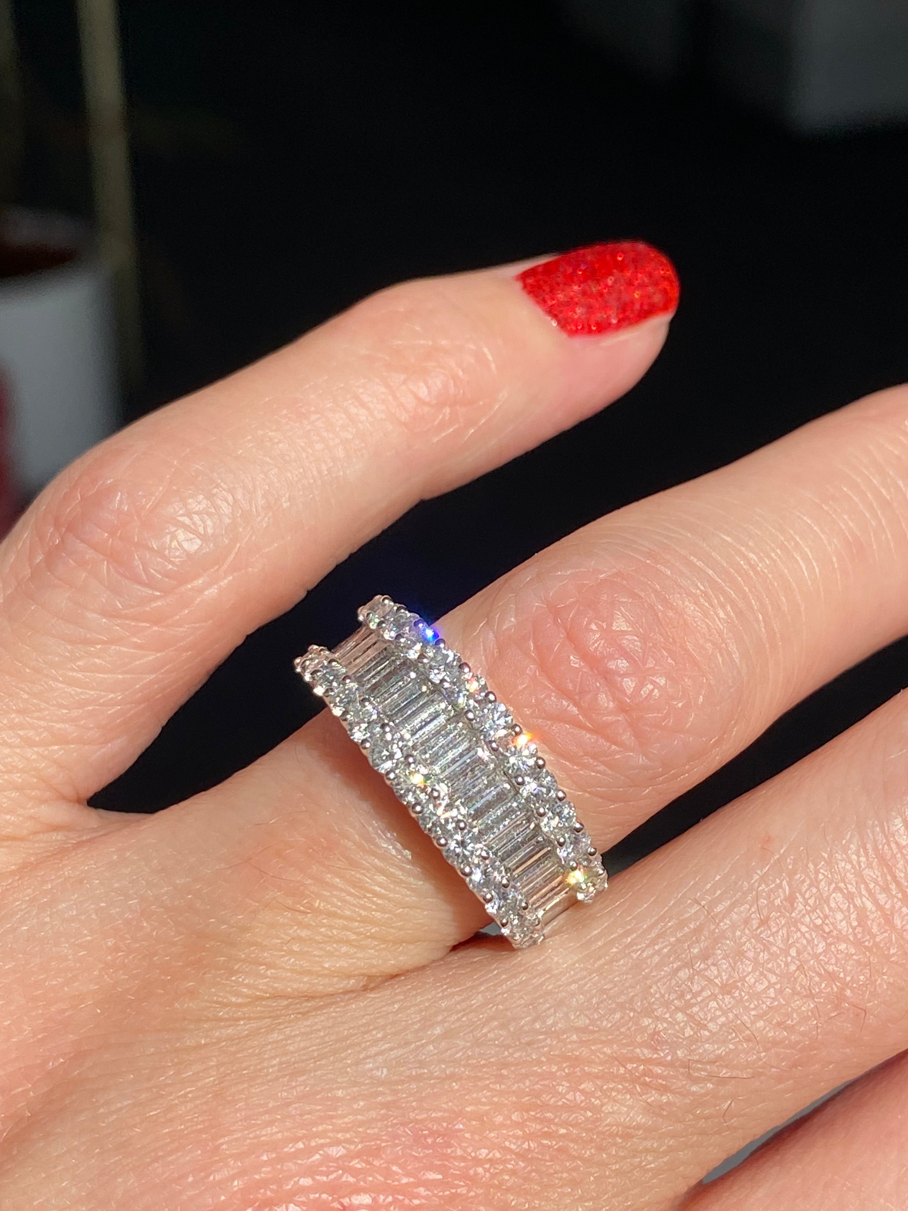 2.18 CTW Statement Natural Diamond Eternity Ring